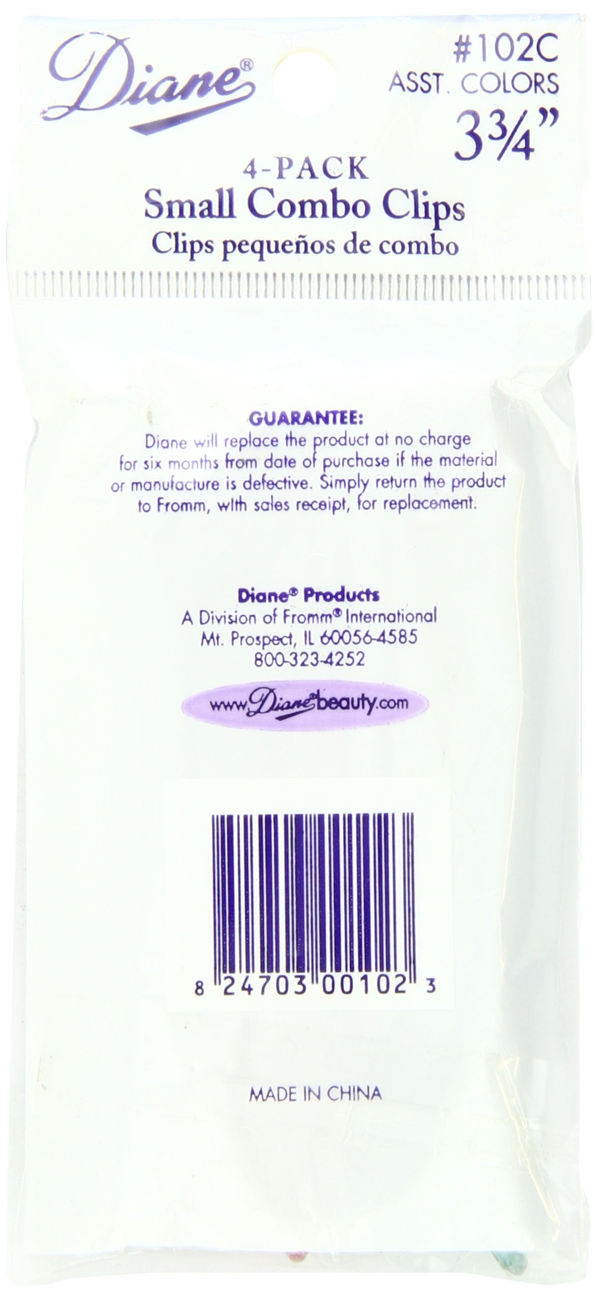 Diane Small Combo Clips, Assorted Colors