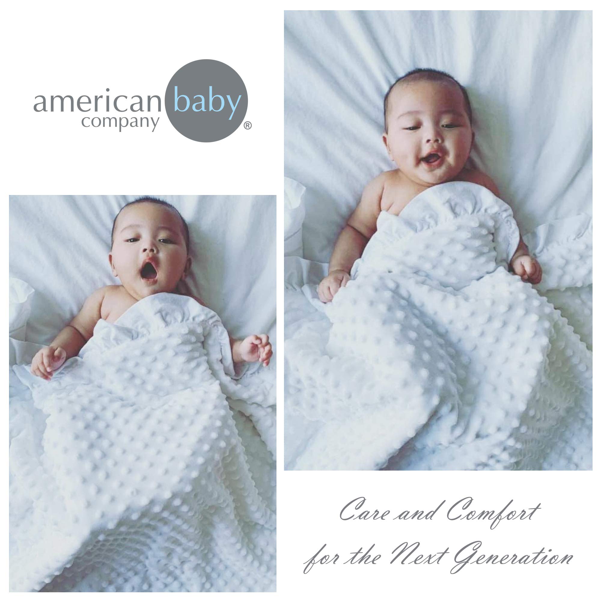 American Baby Company Heavenly Soft Minky Dot 3-Piece Mini/Portable Crib Bedding Set, Grey, for Boys and Girls