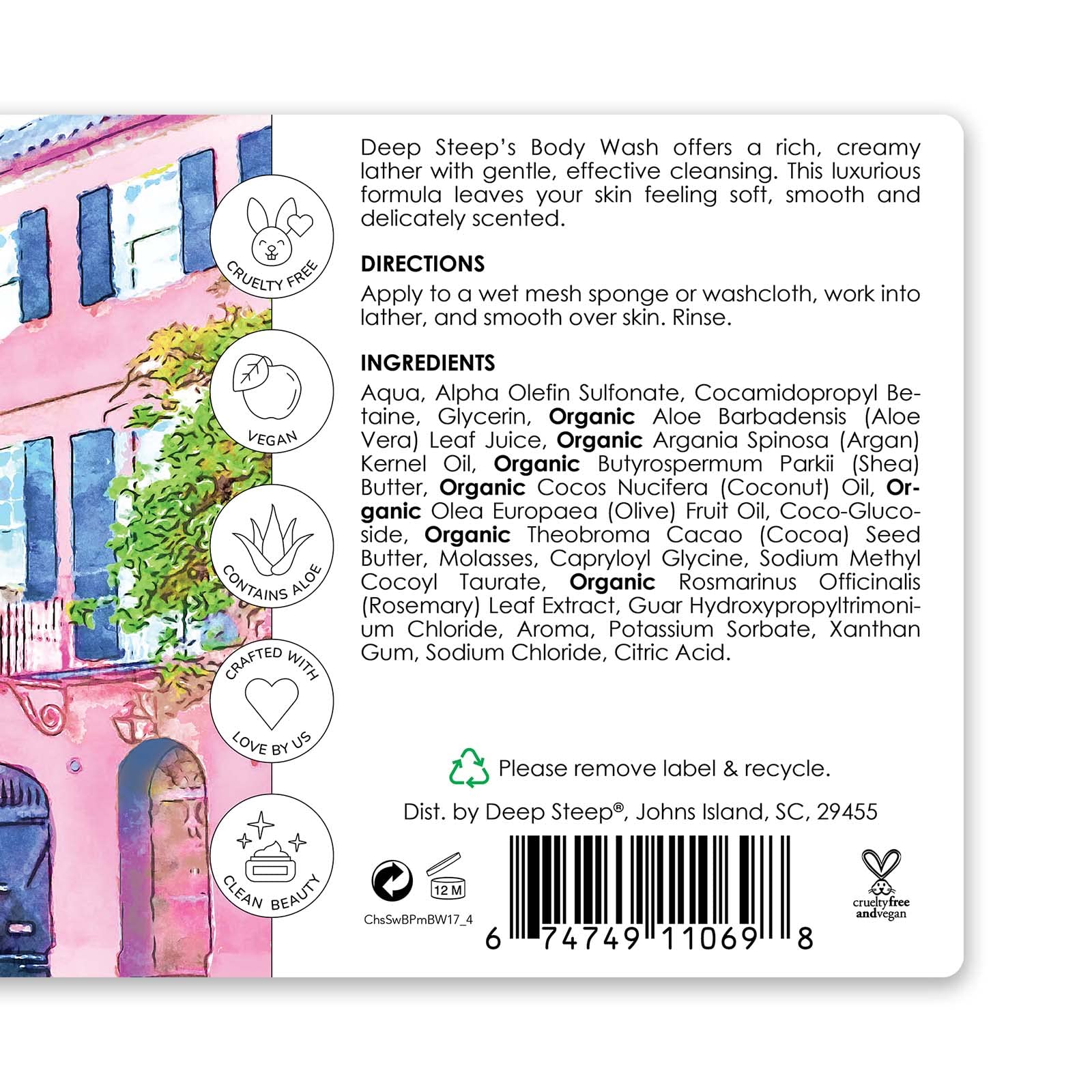 Deep Steep Body Wash, 17 oz (Strawberry Plum)