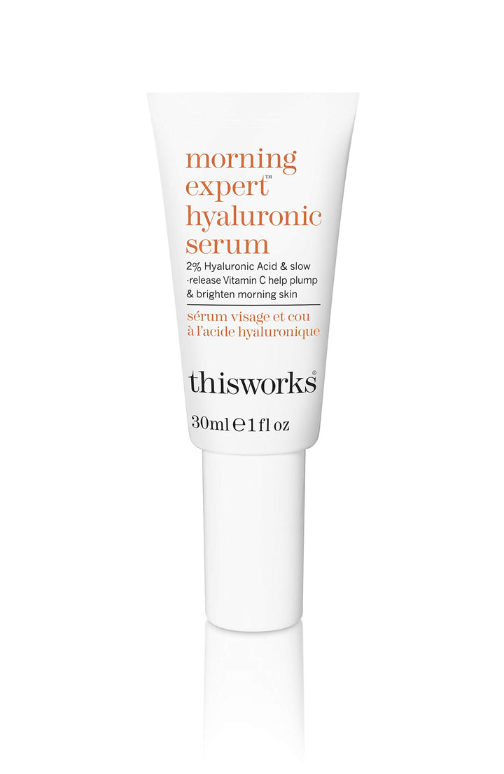 thisworks morning expert hyaluronic serum: Slow-Release Vitamin C to Plump & Brighten Morning Skin, 30ml | 1 fl oz