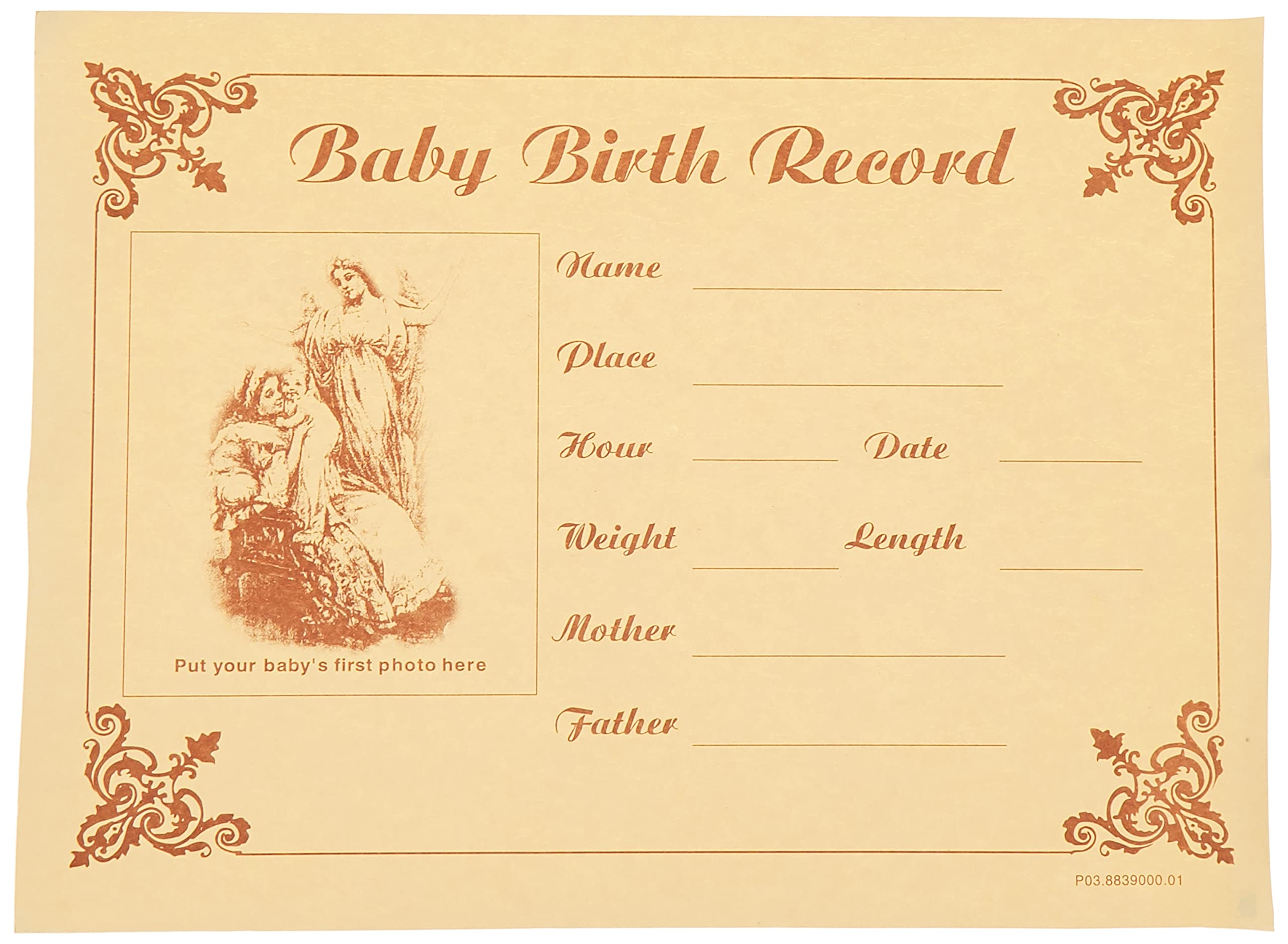 Stephan Baby Silver Plated Engraved Keepsake Birth Certificate Holder