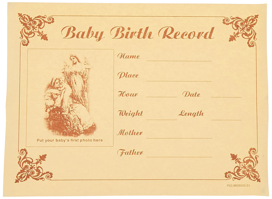 Stephan Baby Silver Plated Engraved Keepsake Birth Certificate Holder