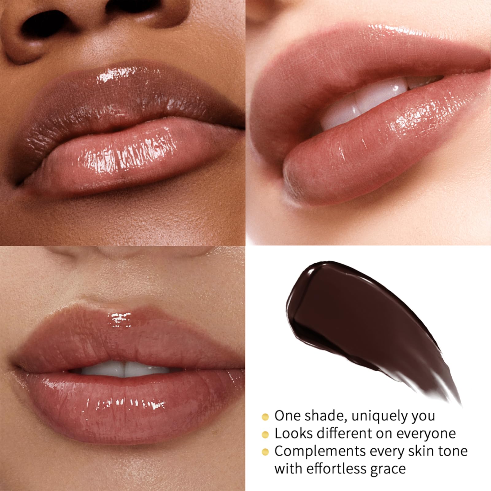 CHIFURE Honey Lipstick Tinted Lip Balm, Moisturizing Lip Gloss, Plumper Lip Color, Long Lasting & Waterproof, Non-Sticky Tinted Lip Makeup