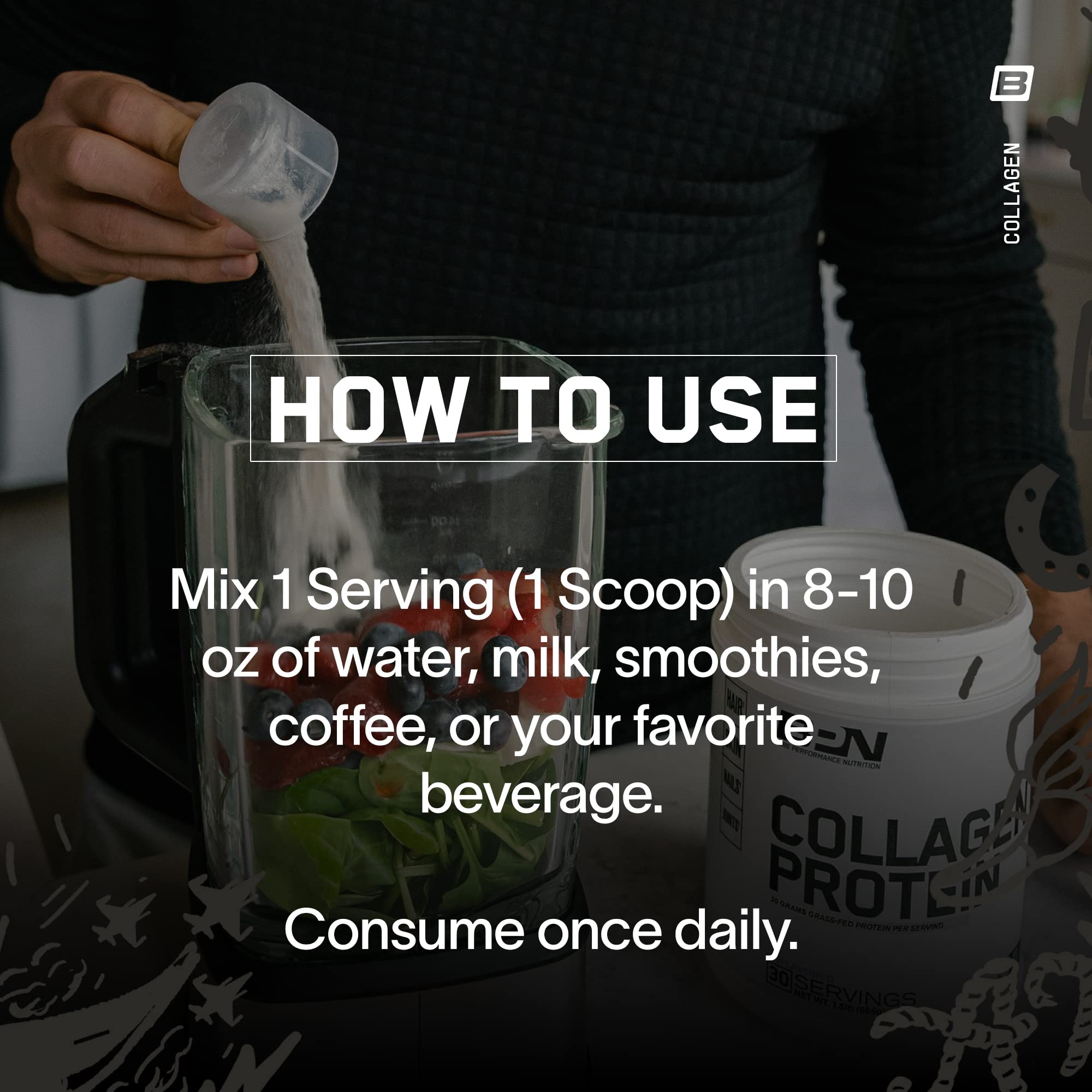 BARE PERFORMANCE NUTRITION, BPN Collagen Protein, Grass-Fed Bovine Collagen Peptides, Unflavored