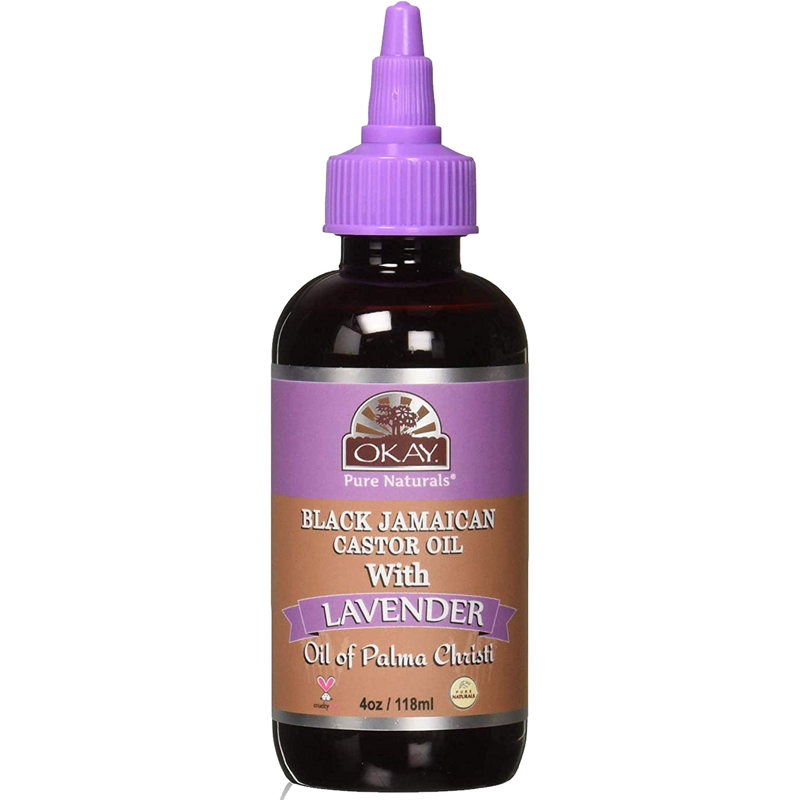 Okay Black Jamaican Castor Oil with Lavender, 4 Ounce