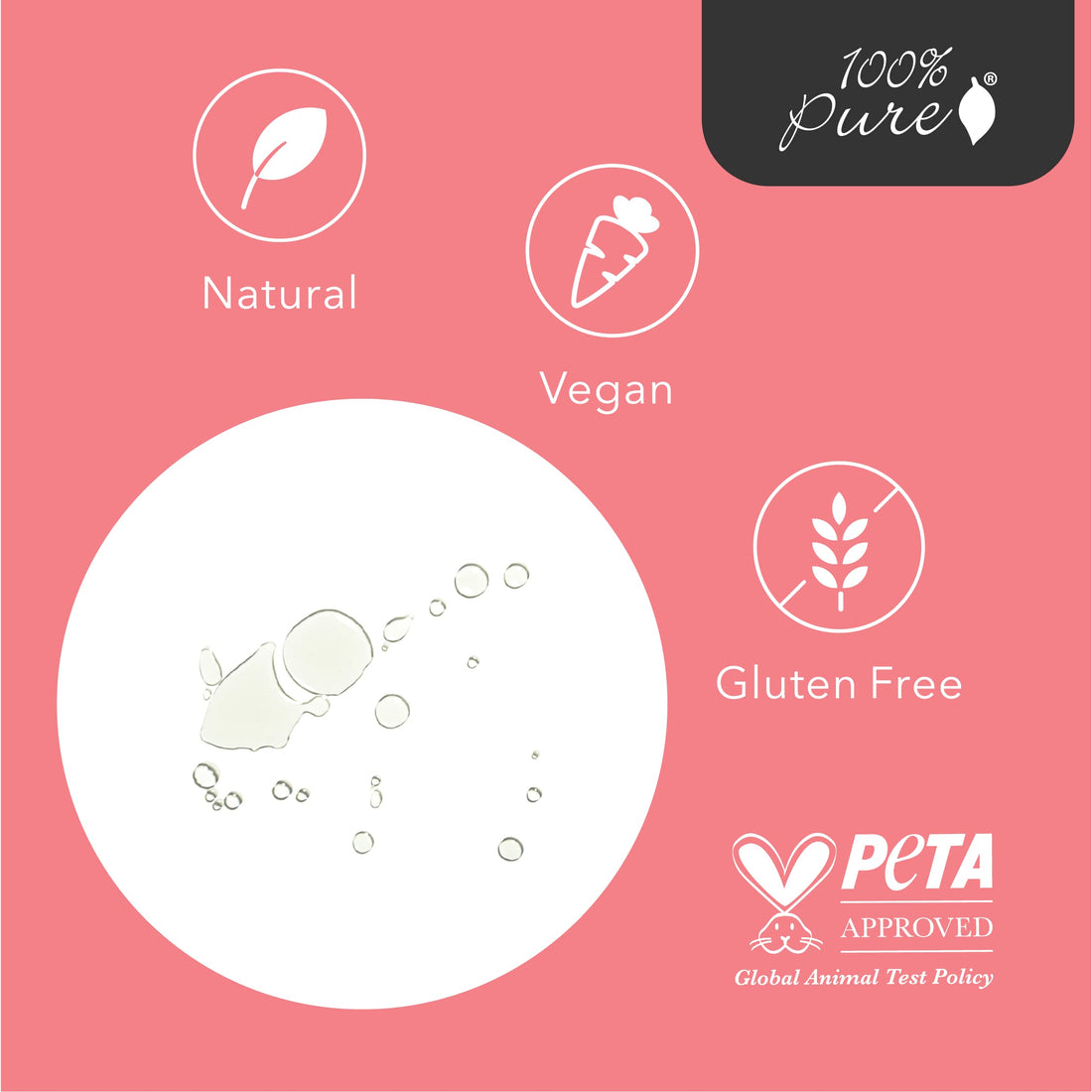 100% PURE Intensive Nourish Facial Oil Hydrating Face & Body Moisturizer Natural Illuminating Dry Skincare for Women & Men - Vegan - 1oz