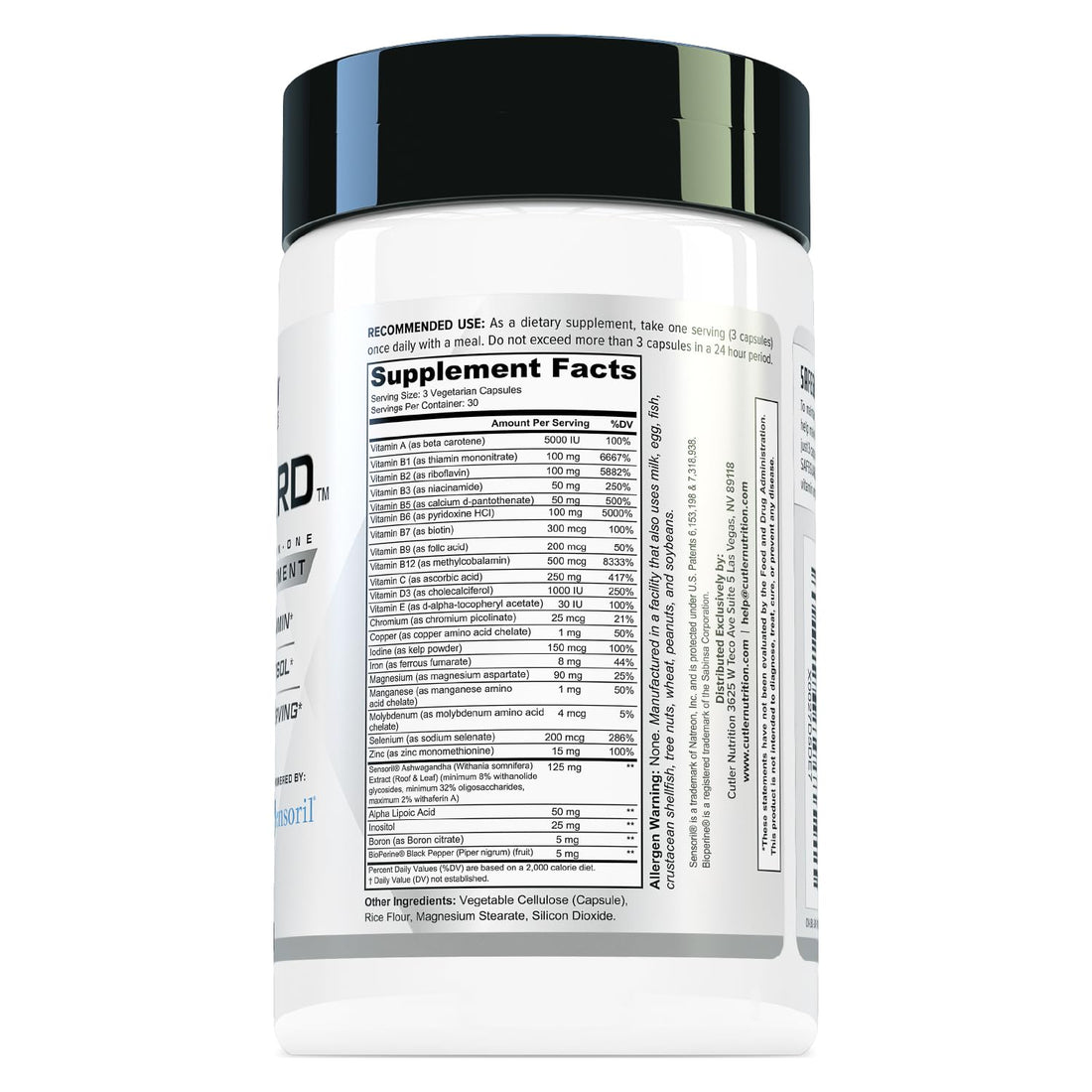 SAFEGUARD High Potency Multivitamin for Adults: Best Daily Multivitamin and Multi Mineral Support Supplement with Sensoril Ashwagandha Extract for Cortisol Support and Adrenal Health, 90 Count