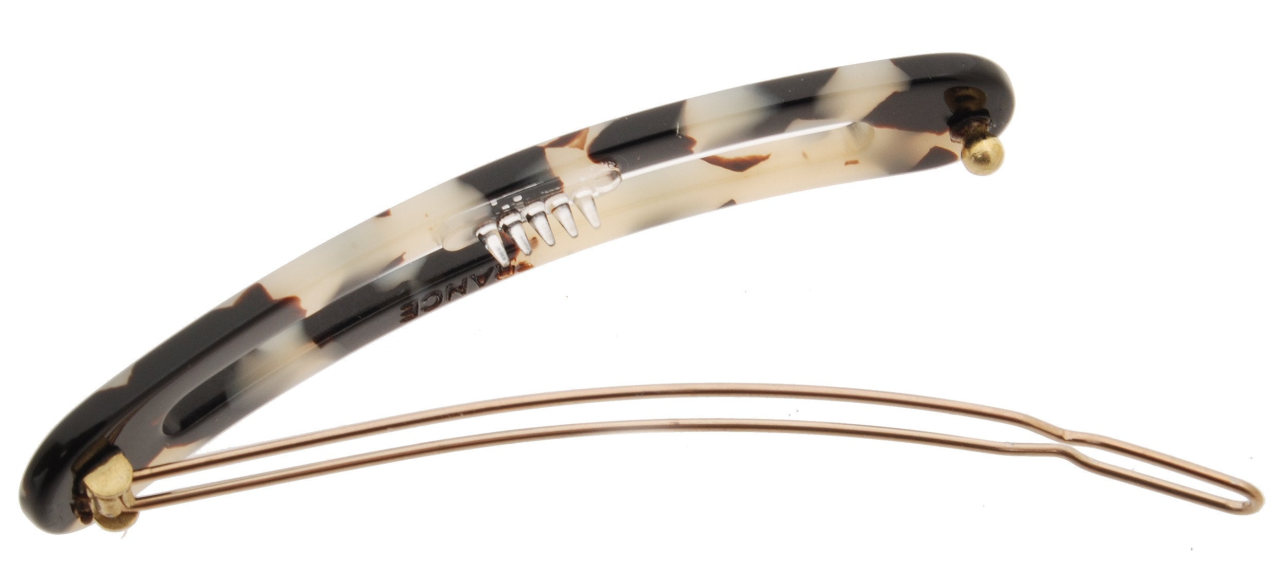 Ivory Tokyo : France Luxe Cutout Oblong Tige Boule Barrette - Ivory Tokyo