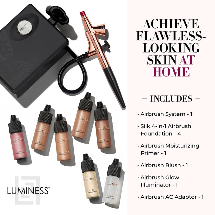 Luminess Air Basic Airbrush System with Cosmetic Starter Kit, Deep, 1.75 Ounce