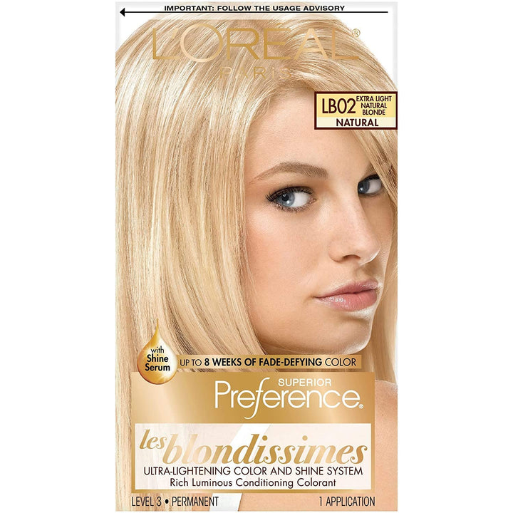 L'Oreal Superior Preference Les Blondissimes, LB02 Extra Light Natural Blonde (Natural) 1 ea (Pack of 2)