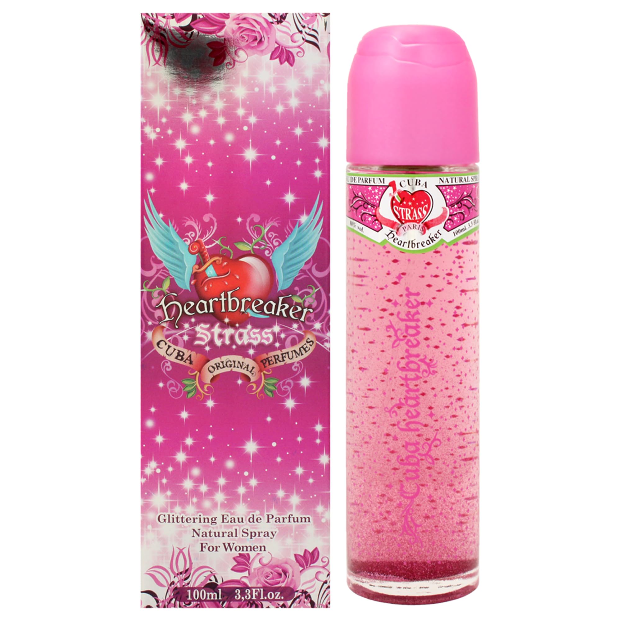 Cuba Cuba Strass Heart Breaker for Women Eau De Parfume Spray, 3.4 fluid_ounces