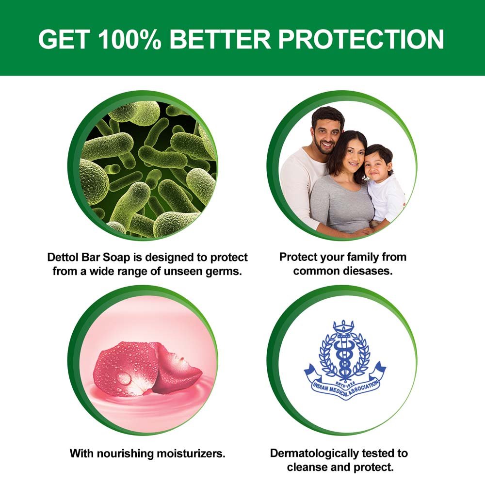 Dettol Soap Value Pack, Skincare - (3 Pieces X 125 g)