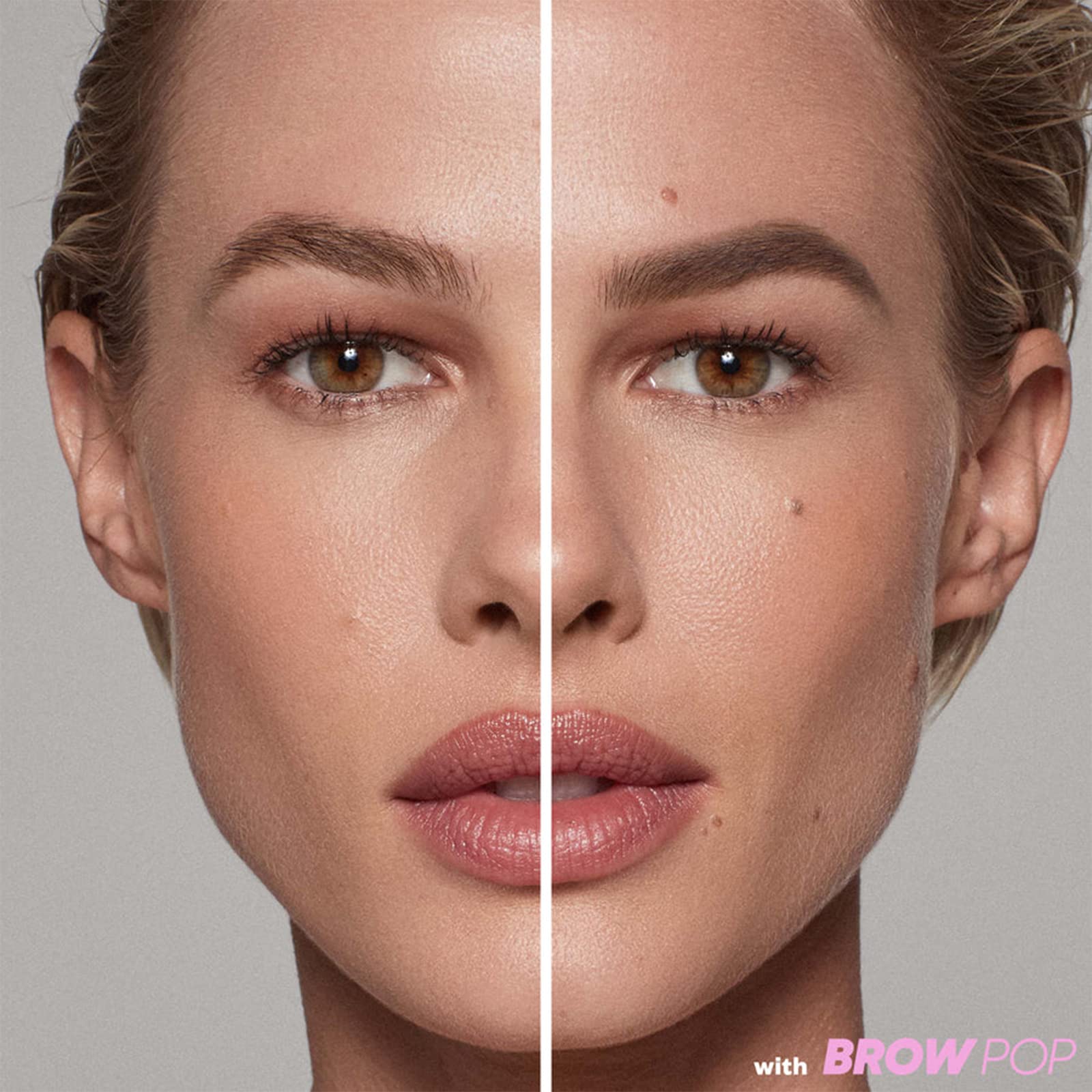 Kosas Brow Pop - Longwear Eyebrow Makeup, Dual-Sided Defining Pencil with Castor Oil for Soft, Natural Look of Real Hair - Taupe