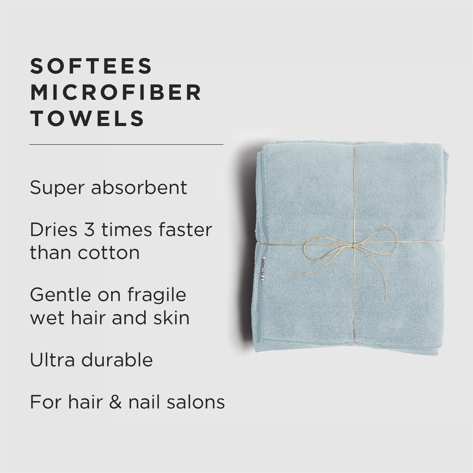 Softees Towels with Duraguard, Aqua, 10pk by Fromm