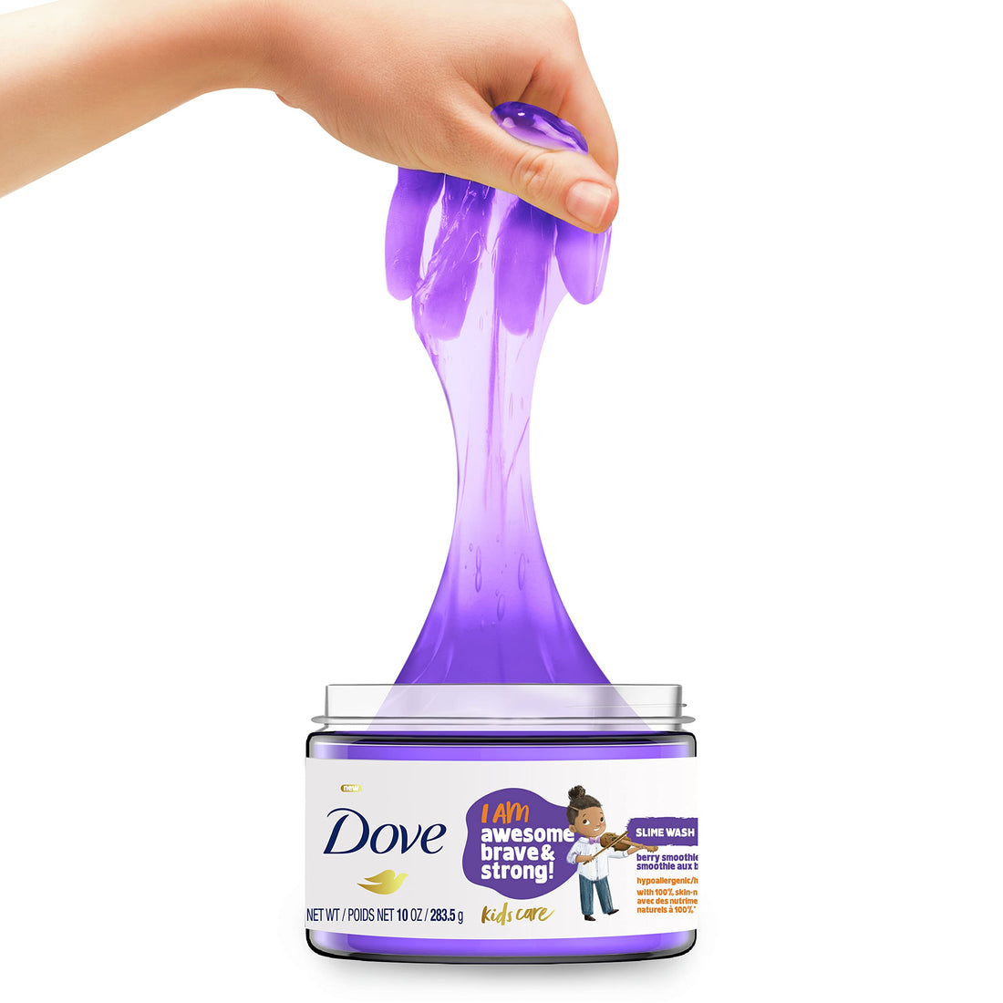 Dove Kids Care Slime Body Wash For Kids Berry Smoothie Hypoallergenic Skin Care 10 oz