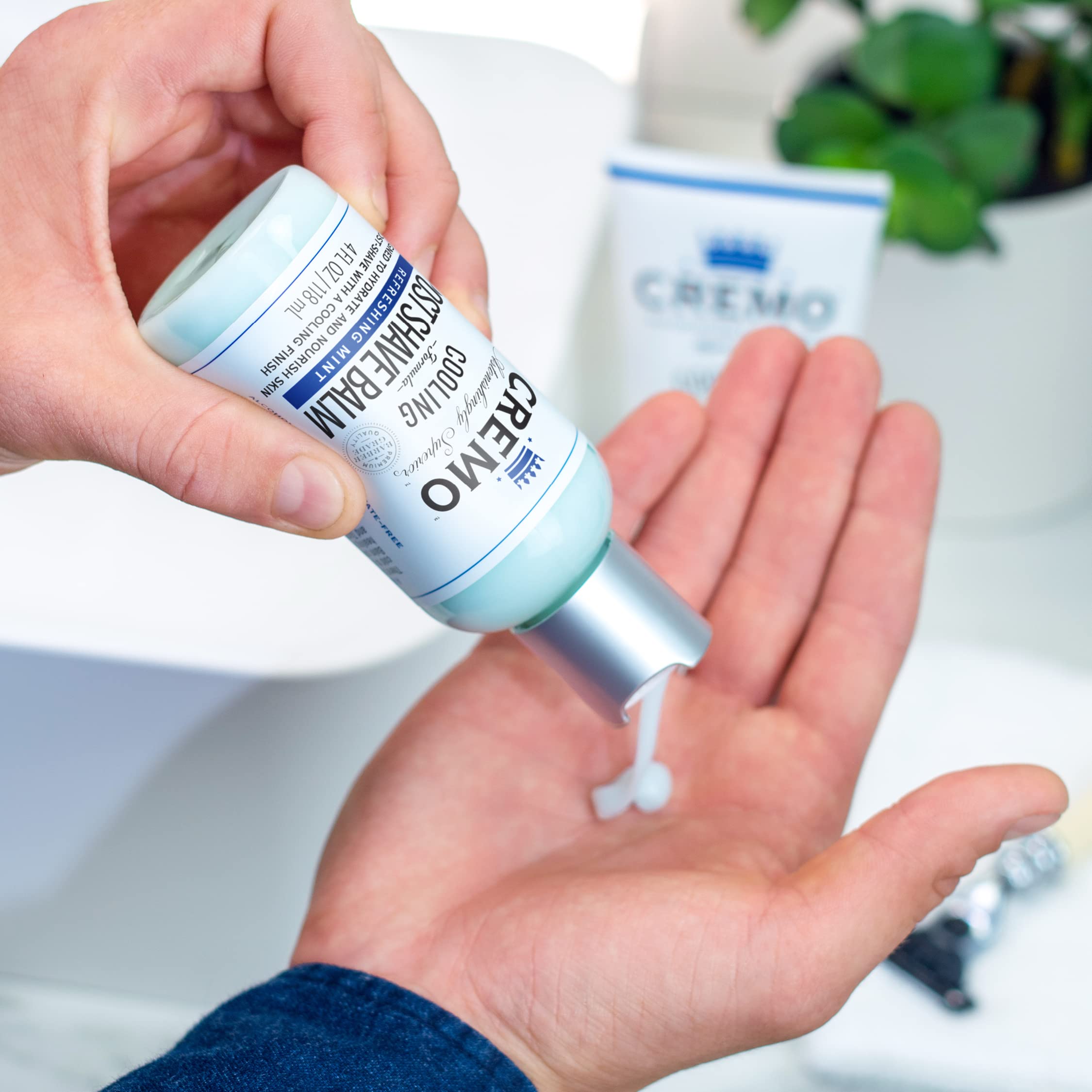 Cremo Cooling Formula Post Shave Balm, Soothes, Cools And Protects Skin From Shaving Irritation, Dryness and Razor Burn, 4 Oz