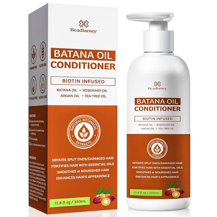 Batana Oil Hair Growth Conditioner: Natural Hair Thickening Moisturizing Product for Thinning Hair for Women and Men - Daily Hair Care at Home - 11.8 fl.oz
