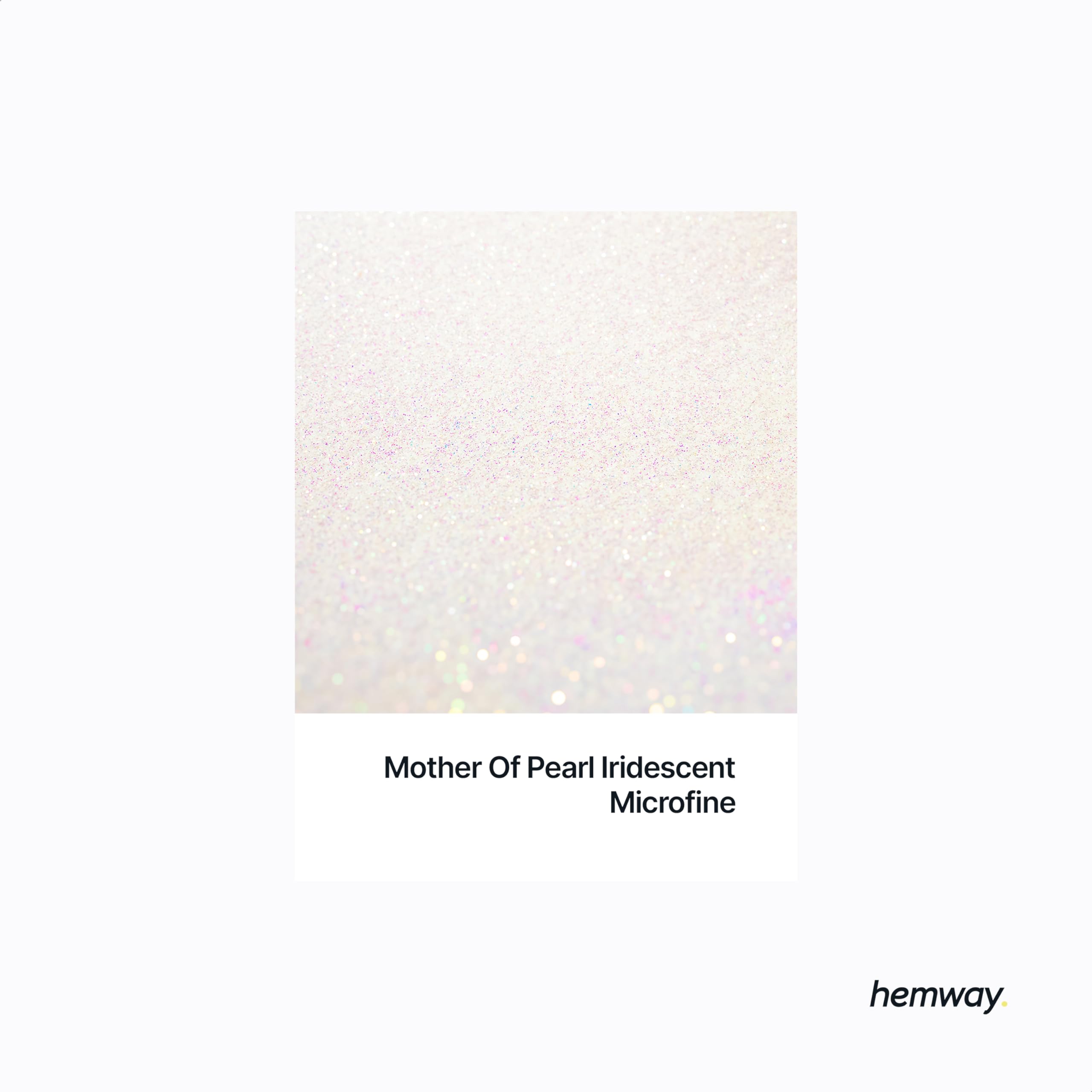 Hemway Premium Ultra Sparkle Glitter Multi Purpose Metallic Flake for Arts Crafts Nails Cosmetics Resin Festival Face Hair - Mother of Pearl Iridescent - Microfine (1/256 0.004 0.1mm) 100g / 3.5oz