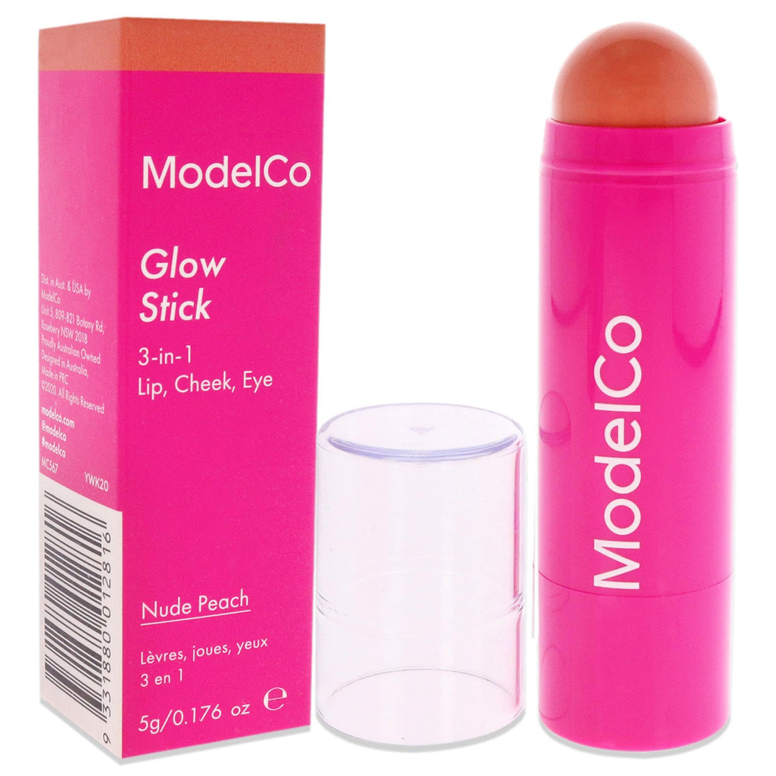 Glow Stick 3-In-1 - Nude Peach by ModelCo for Women - 0.176 oz Makeup