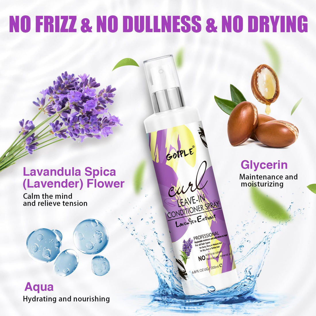 Shea Moisture Coconut & Hibiscus Curl Enhancing Smoothie - Leave-in Conditioner Spray for Curly Wavy Natural Hair - Hydrating & Moisturizing for Dry Damaged Hair - Refresh & Detangle (6.8 fl oz)