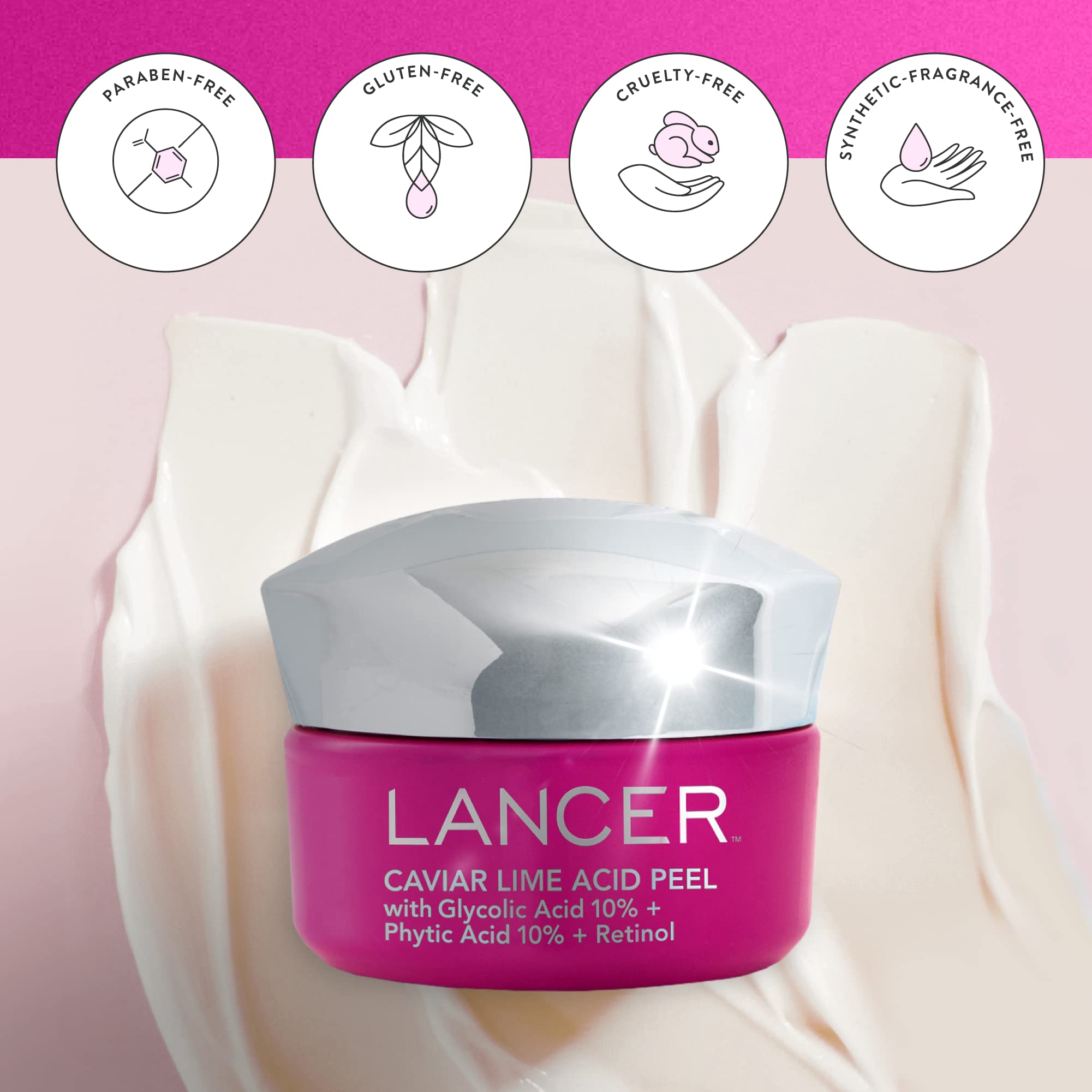 Caviar Lime Acid Peel, 1.7 FL OZ, Dr. Lancer Dermatology Skincare, Formulated with 10% Glycolic Acid and 10% Phytic Acid, Pineapple and Papaya Fruit Enzymes, Use 1 to 2 Times Weekly