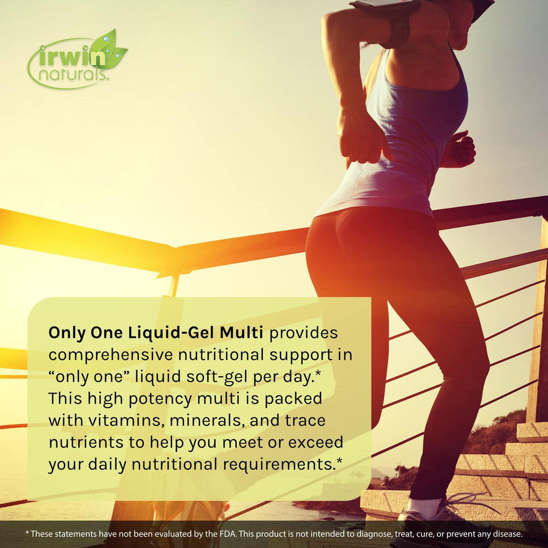 Irwin Naturals Only One Liquid-Gel Multi with Iron - 60 Liquid Softgels - Daily Essential Vitamins, Minerals, Antioxidants, Omega-3s & Green Super Foods