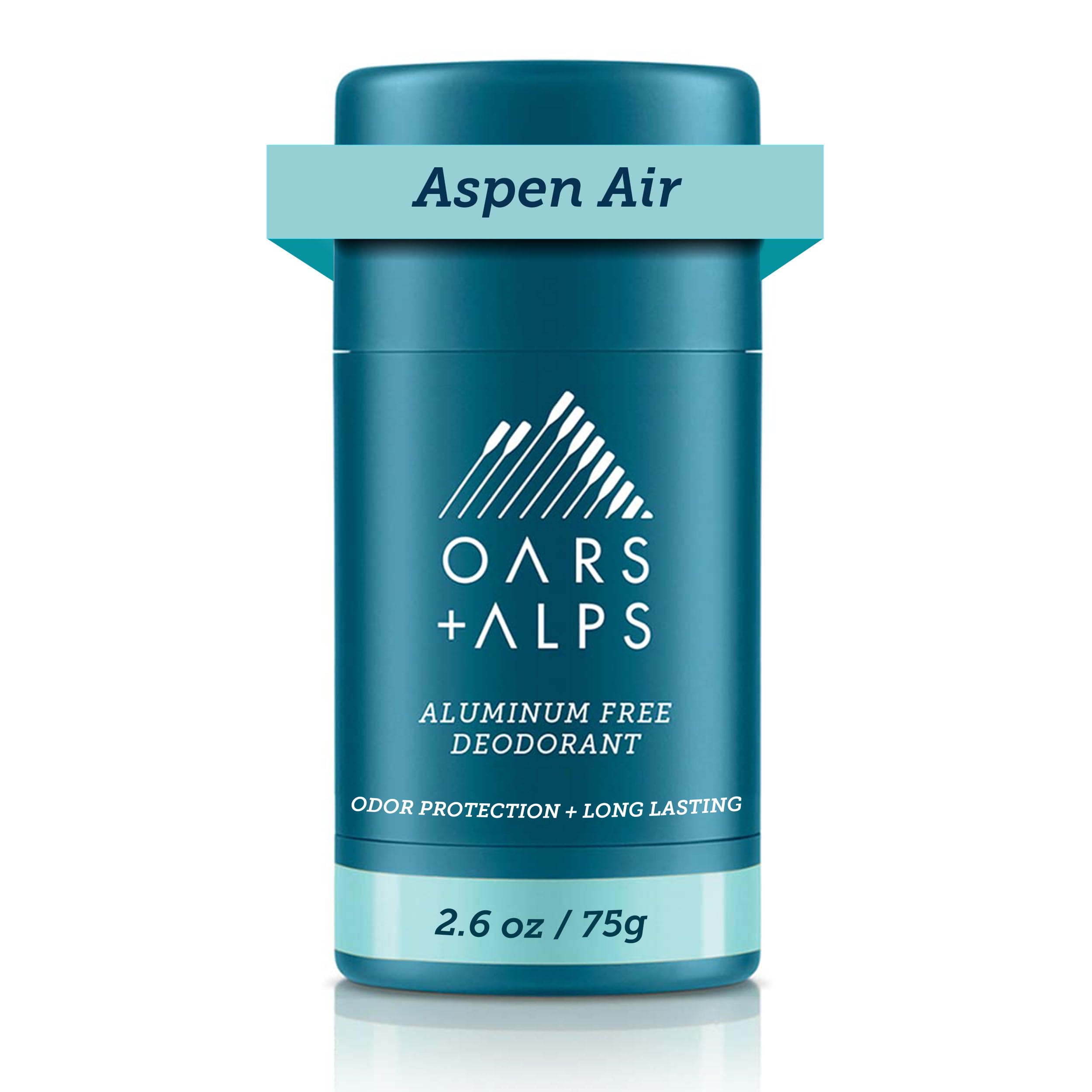 Oars + Alps Aluminum Free Deodorant for Men and Women, Dermatologist Tested and Made with Clean Ingredients, Travel Size, Aspen Air, 1 Pack, 2.6 Oz