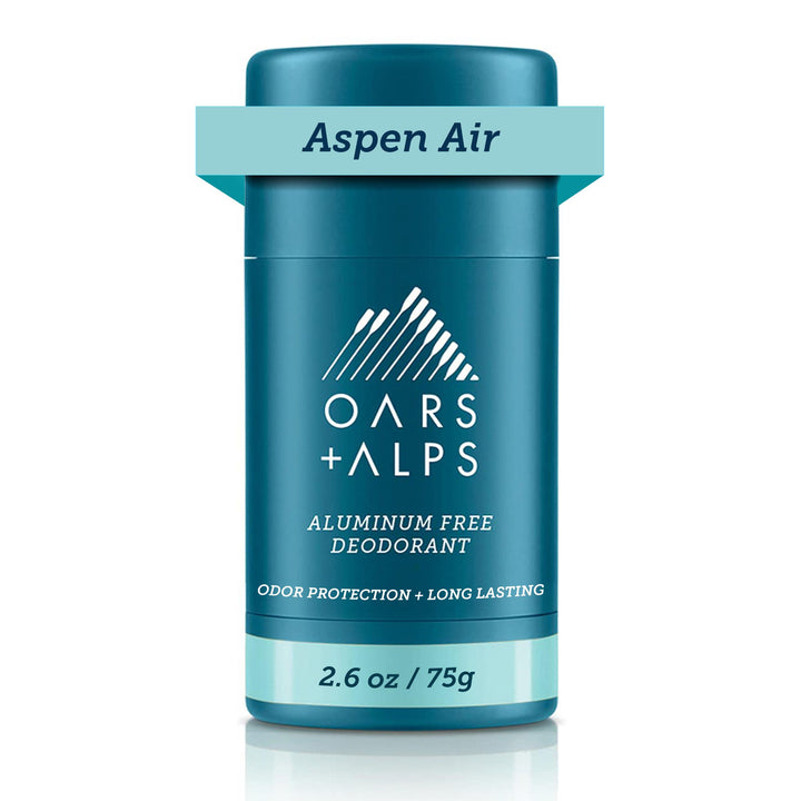 Oars + Alps Aluminum Free Deodorant for Men and Women, Dermatologist Tested and Made with Clean Ingredients, Travel Size, Aspen Air, 1 Pack, 2.6 Oz