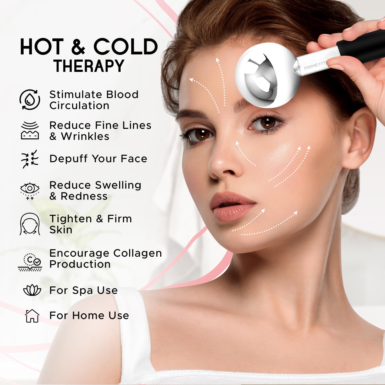 Magic Cool Roller Ball Facial Massage Tools for Face and Neck Ice Globe,Cryo Globes Magic (Black)