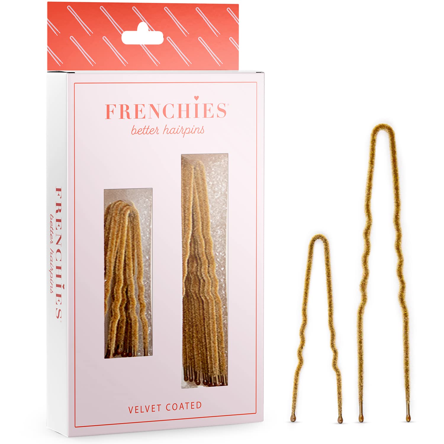 Blond : Frenchies Ultra Flocked Extra Soft French Twist Hair Pins: The French Hair Pins for Buns, Updo Hairstyles, Hair Extensions + Wigs - 20 Count Blond
