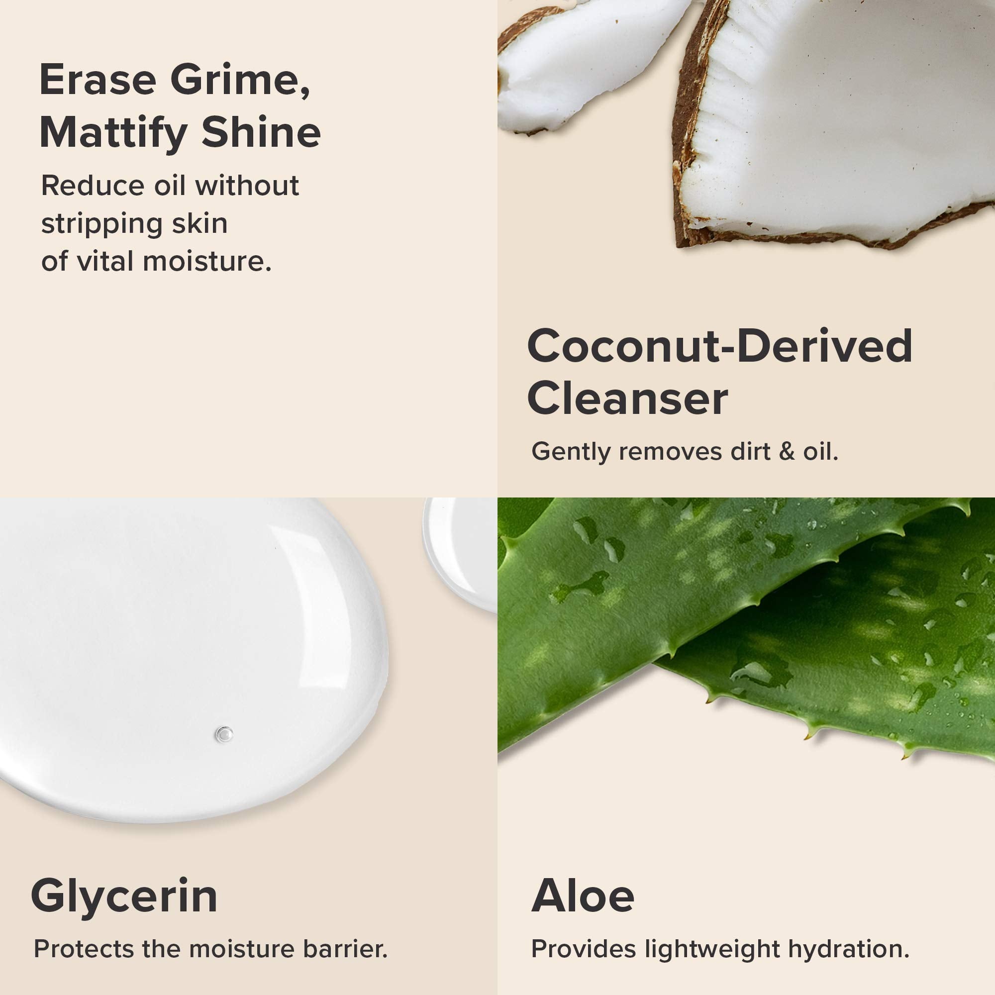 Paula's Choice SKIN BALANCING Oil-Reducing Cleanser with Aloe, Coconut & Glycerin, Face Wash for Oily Skin & Large Pores, Balances Skin, Fragrance-Free, 8oz