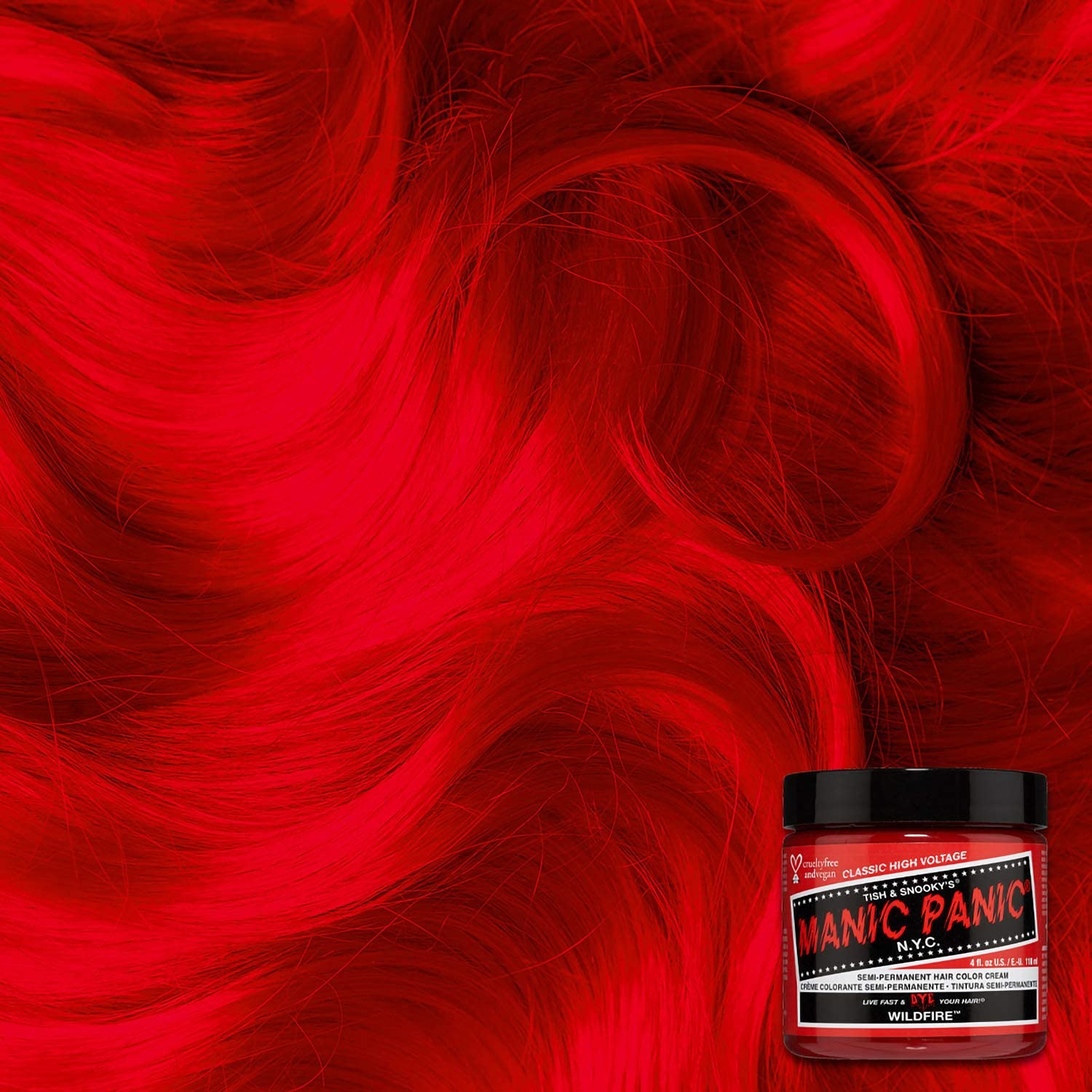Manic Panic Semi Permanent Hair Color Cream Wildfire 4 Oz