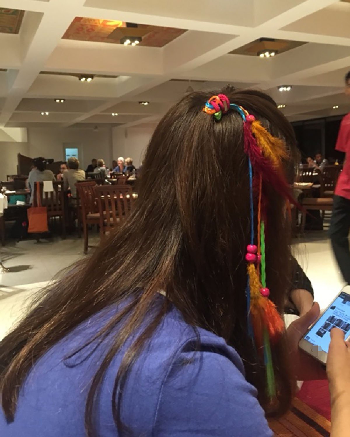 Set of 3 Handmade Boho Hippie Hair Rope Hair Band Headbands Head Wrap Elastics Feather Hair Tie Ponytail Holders Headdress Hair Accessories for Women Lady Girls (Colourful)