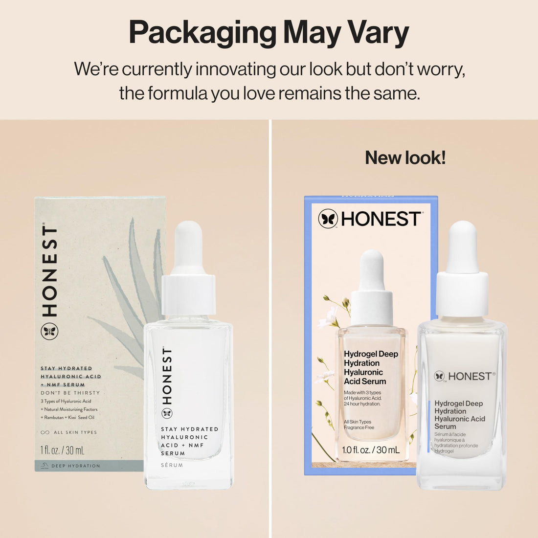 Honest Beauty Hydrogel Deep Hydration Hyaluronic Acid Serum | Moisturizes + Plumps | Hypoallergenic, Fragrance Free, Vegan, Gentle for Sensitive Skin | 1 fl oz