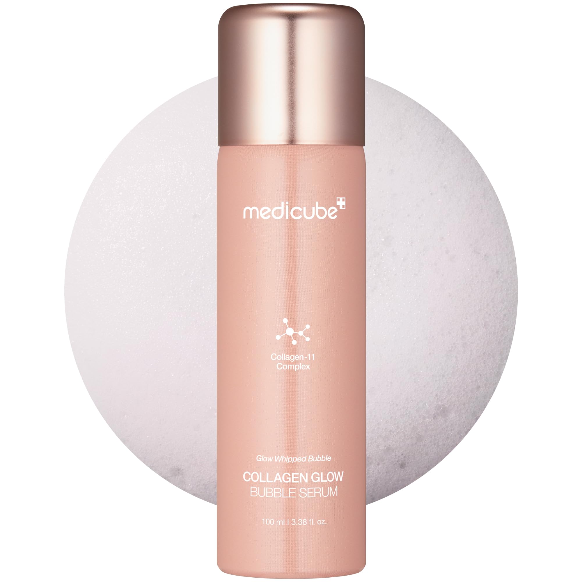 Medicube Collagen Glow Bubble Serum - Fast-absorbing bubble-type serum that gives you 24h Glow & Lifted Look - Korean skincare (3.38fl.oz.)