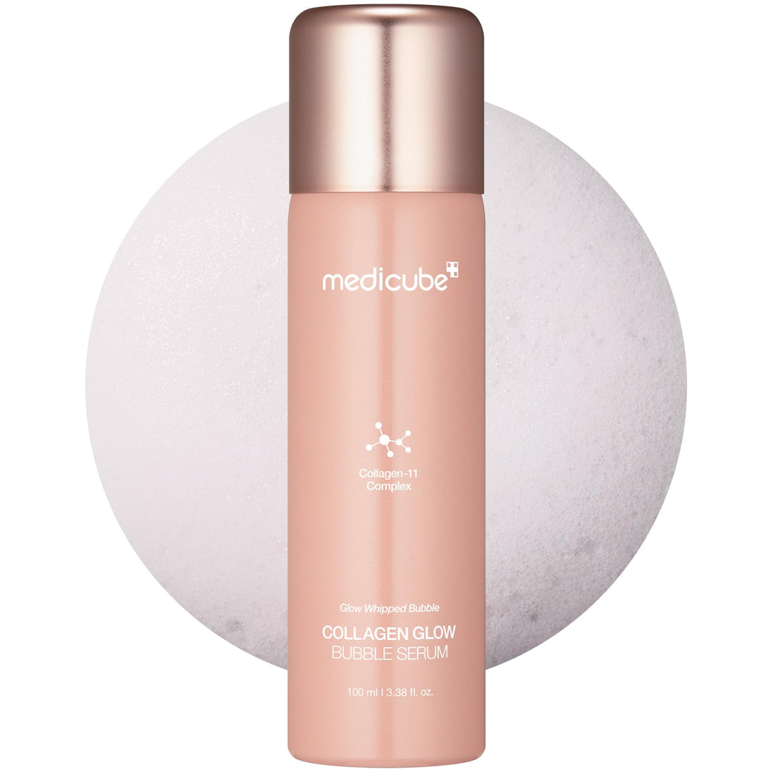 Medicube Collagen Glow Bubble Serum - Fast-absorbing bubble-type serum that gives you 24h Glow & Lifted Look - Korean skincare (3.38fl.oz.)