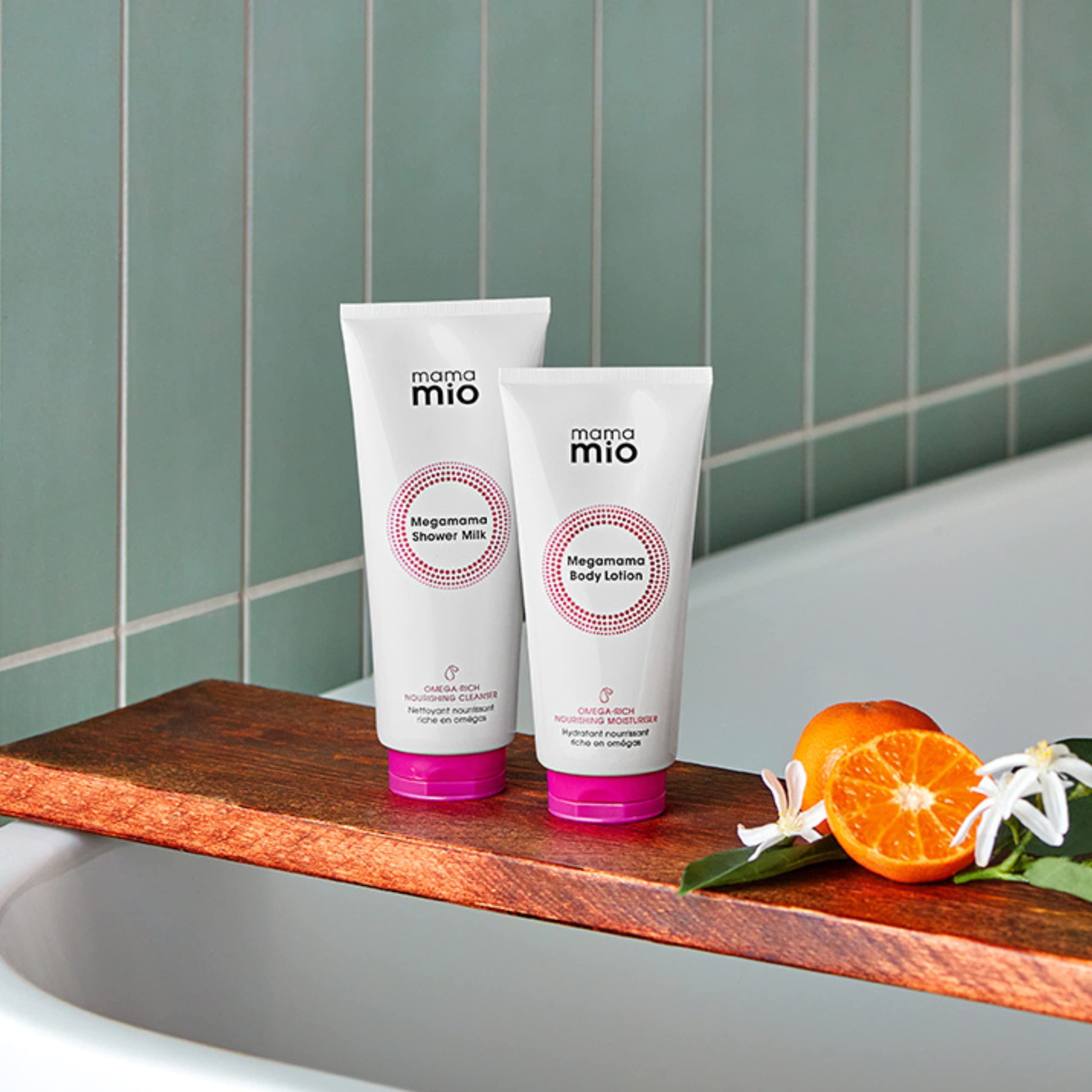 Mama Mio Megamama Body Lotion, Bergamot, orange, lemon/mandarin, violet, orris/patchouli, vanilla, 6.1 fl. oz.