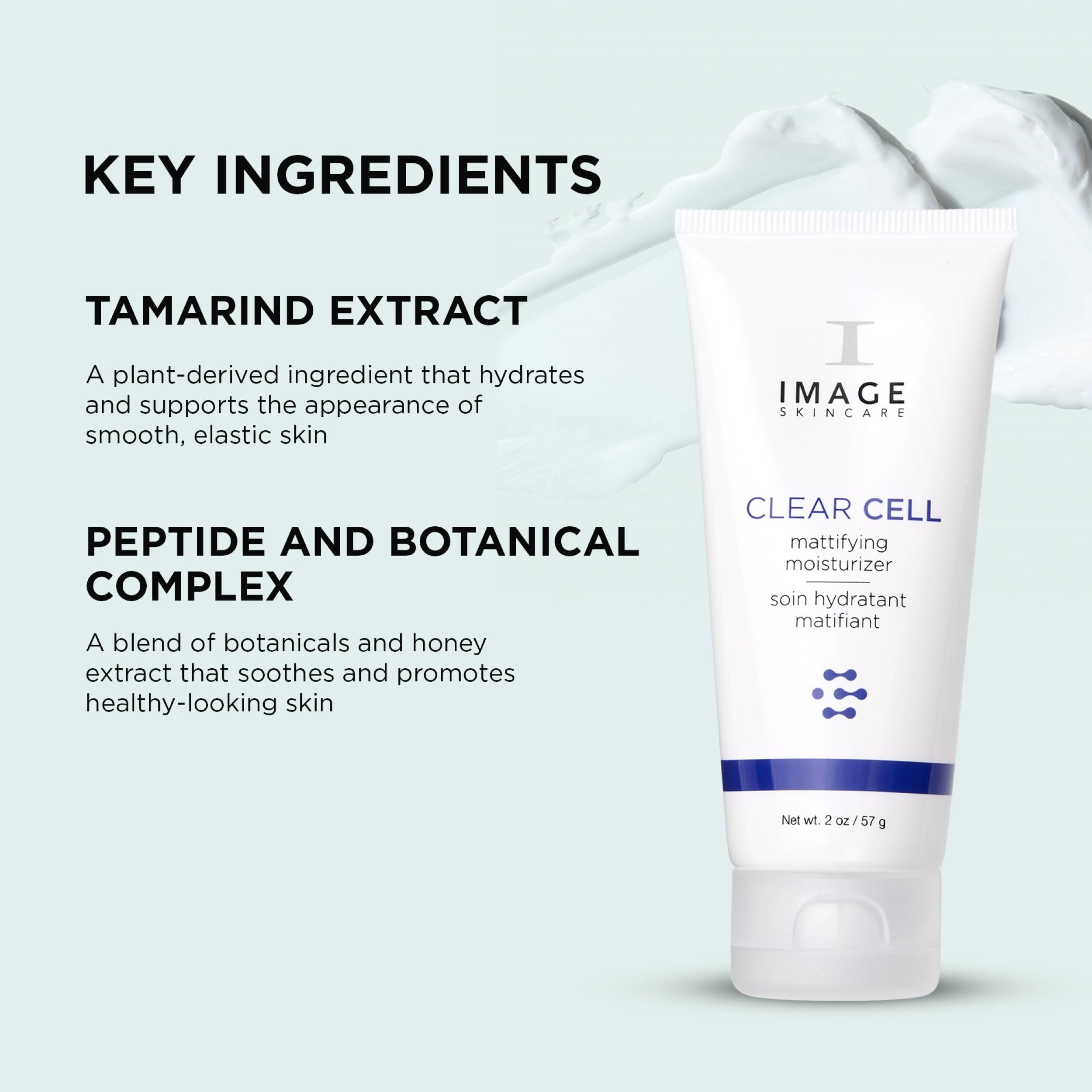 IMAGE Skincare, CLEAR CELL Mattifying Moisturizer, Facial Lotion Hydrates Oily Prone Skin, Removes Excess Shine, 2 oz