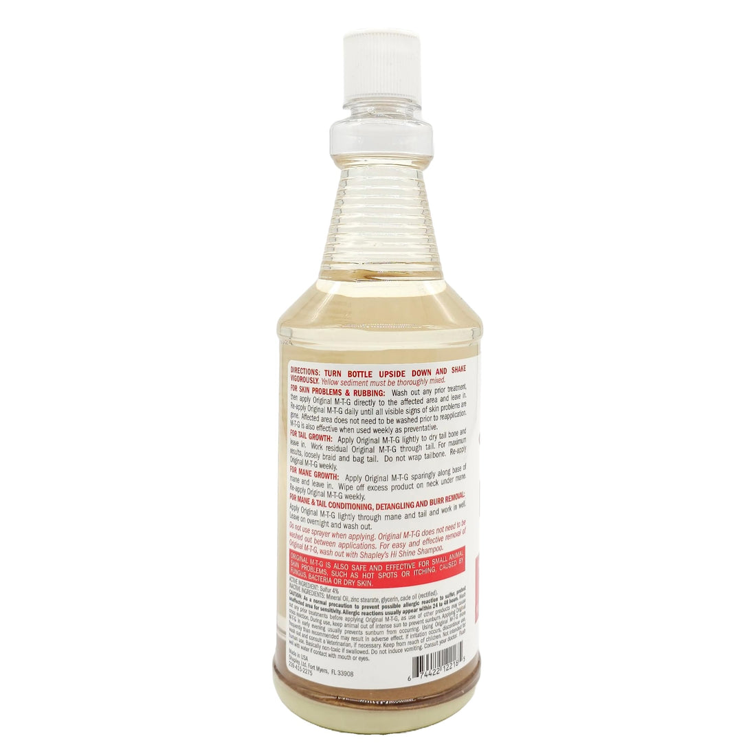 Shapley's 32 Fl Oz Original M-T-G Skin Healing and Hair Growth Skin Treatment Mane and Tail Detangler