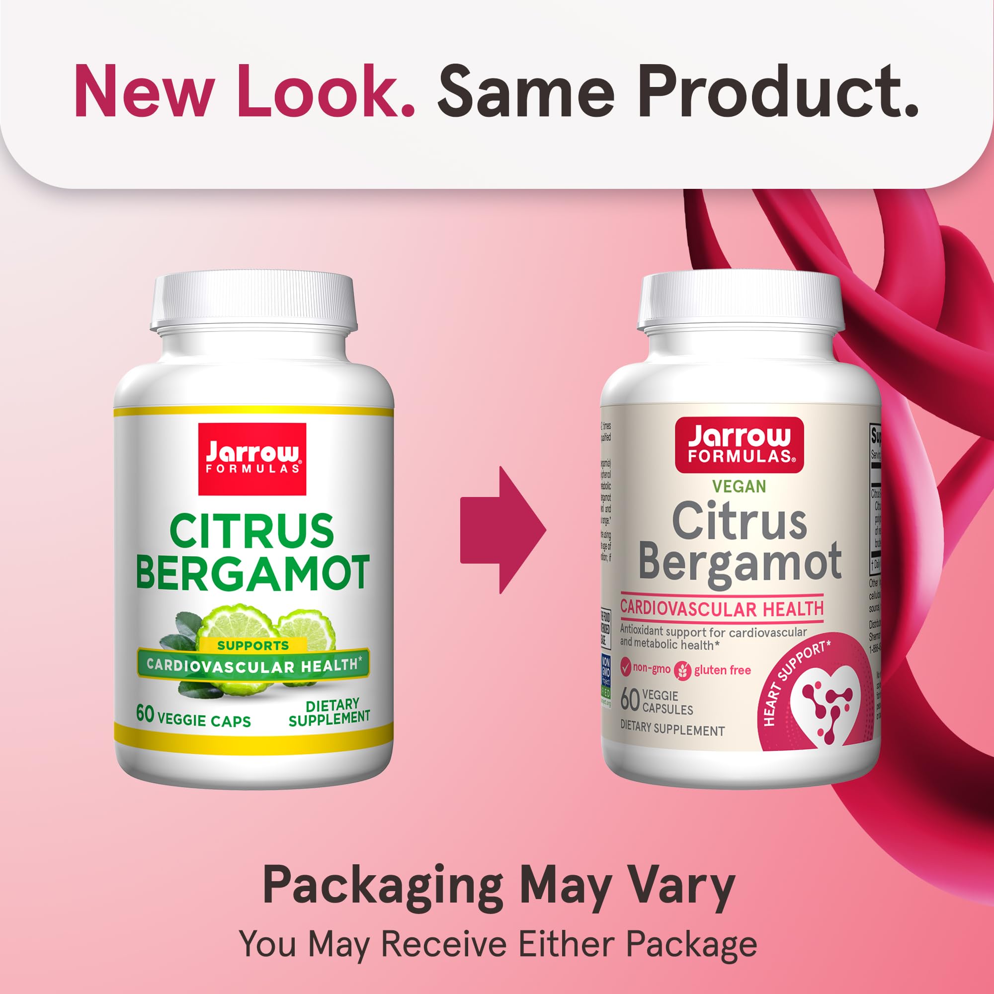 Jarrow Formulas, Citrus Bergamont Veggie Capsules, 500 mg, 60 Count (Pack of 12)