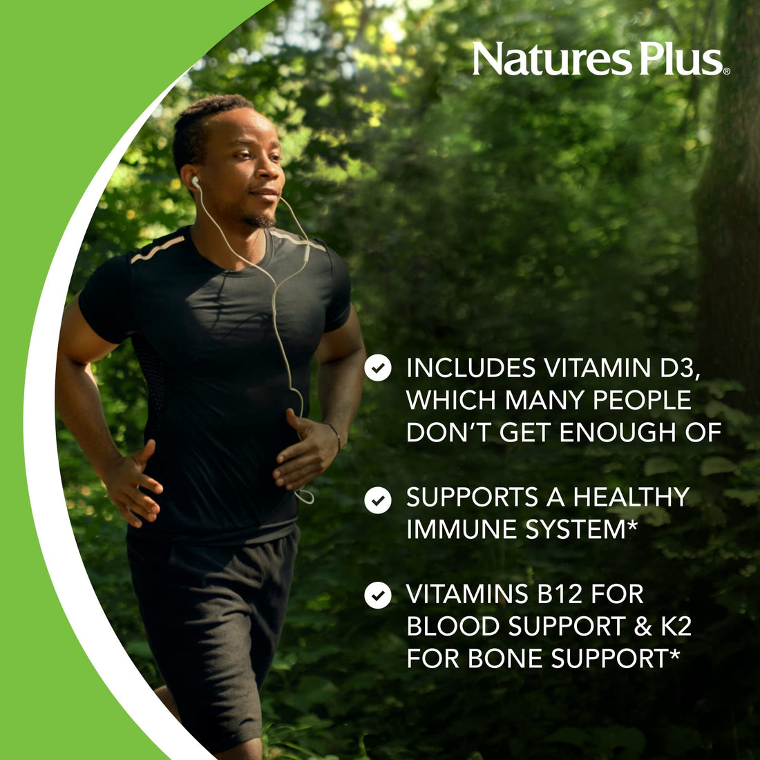 Natures Plus Source of Life Gold Multivitamin - 90 Tablets - with Vitamins D3, B12 & K2 - Blood, Bone & Immune Support - Vegetarian & Gluten Free - 30 Servings