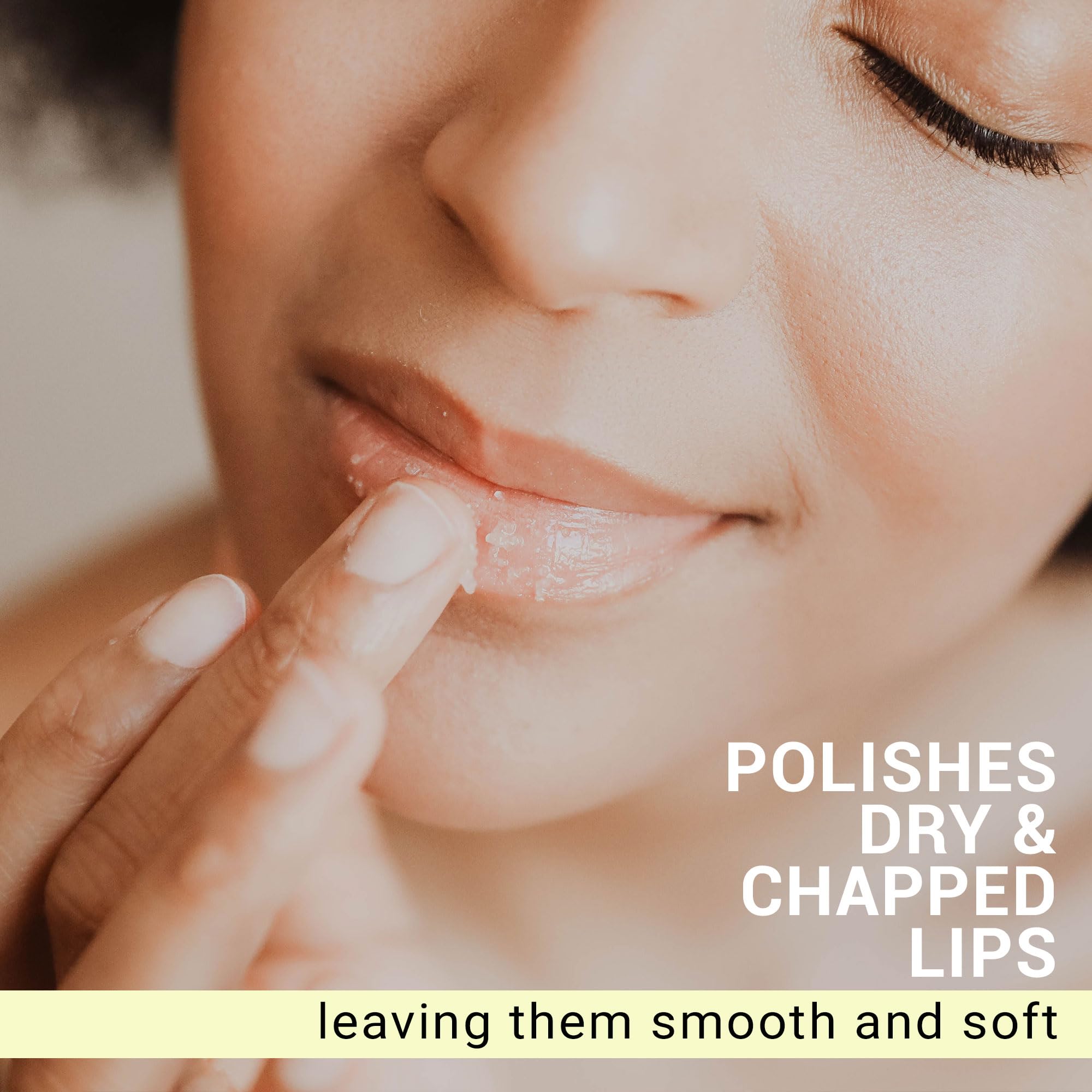 Lip Scrub, Mint Flavor - Organic Minty Exfoliating Sugar Scrubs, Exfoliator for Chapped Dry Lips, Moisturizes With Fresh, Lush Natural Ingredients; Best Before Balm; for Men and Women (1 Container)