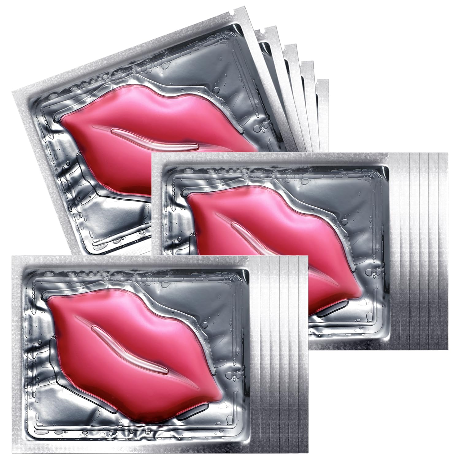 NIYET 30 pieces of Moisturizing Collagen Crystal Lip Mask - Anti-Ageing & Anti Chapped, Reduce lip Wrinkles, Fade Lip Color, Make Skin Smooth (Pink)