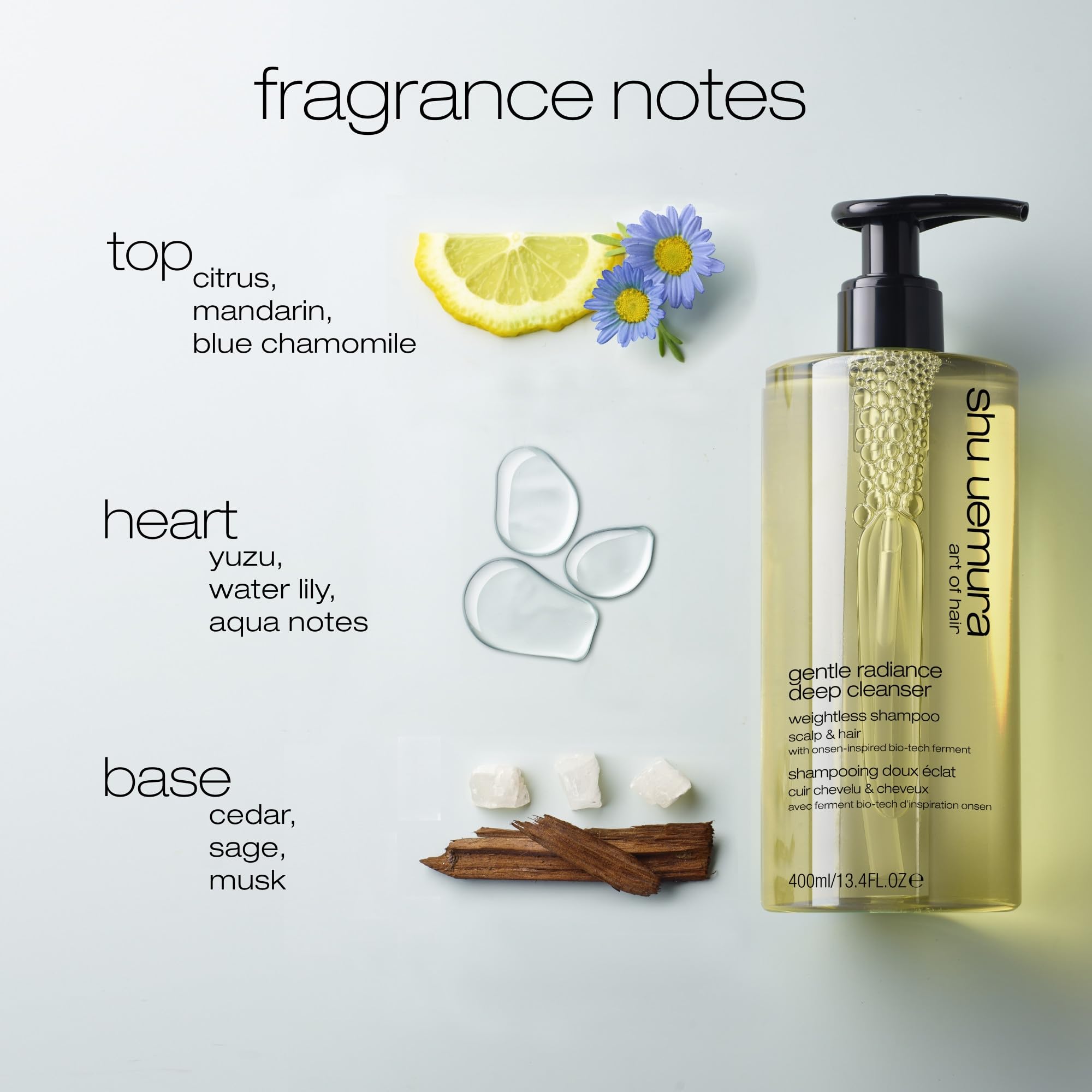 Shu Uemura Gentle Radiance Clarifying Shampoo - Deep Cleansing, Removes Buildup and Balances Moisture, For All Scalp and Hair Types