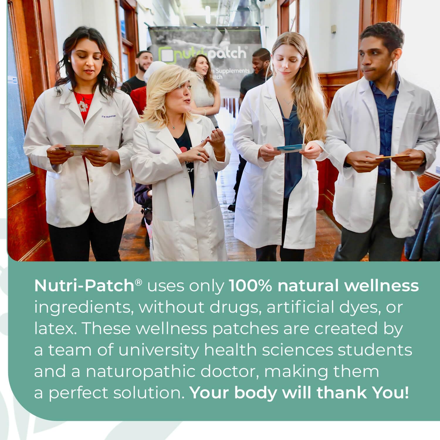 NUTRI-PATCH Energy B12 &Complex Topical Patch,Infused with B1,B2,B3,B12,B9,Biotin,and Other Wellness Ingredients.Designed to give You a Boost (30/Pack).