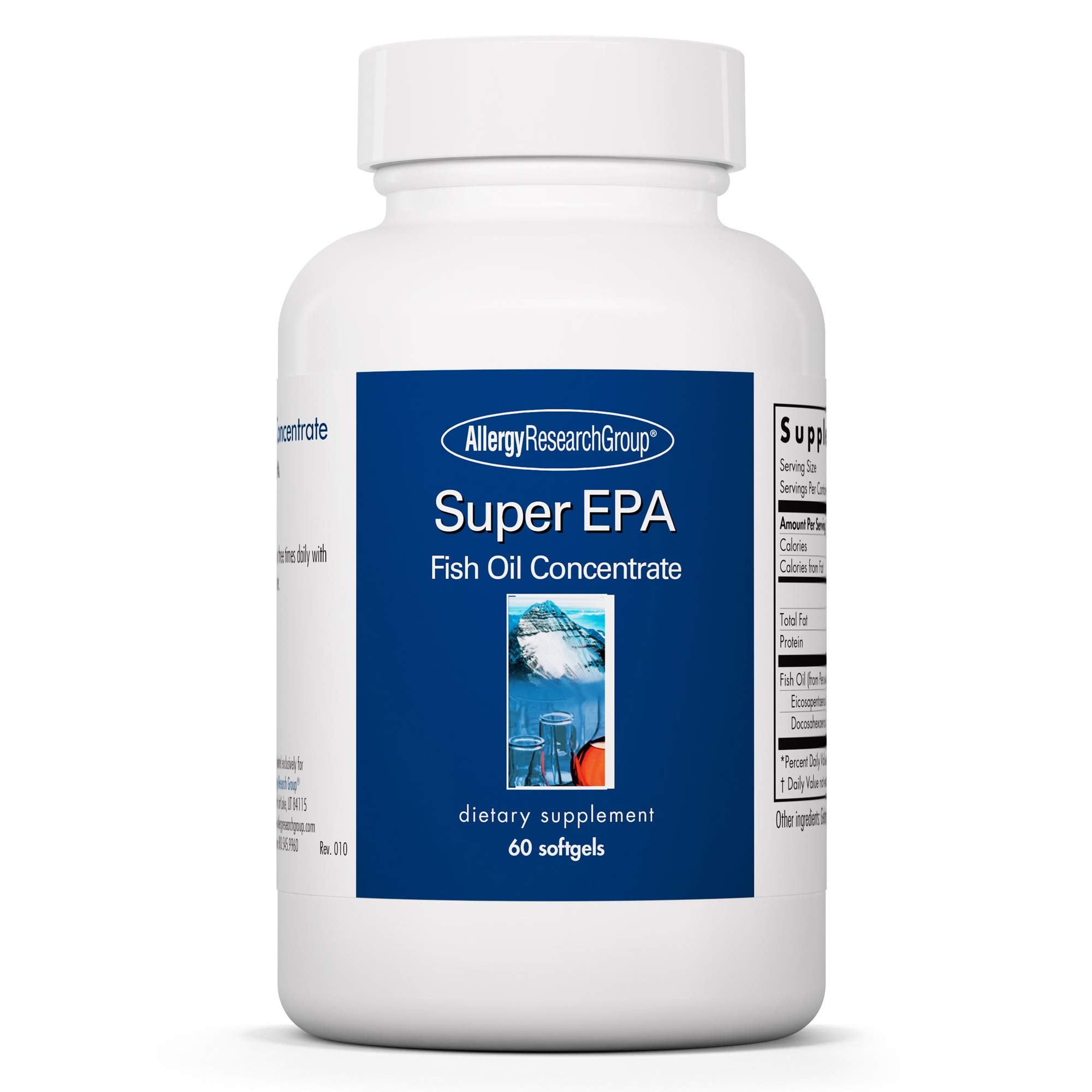 Allergy Research Group Super EPA - Omega 3 Supplement, Fish Oil Concentrate, EPA, DHA, Omega 3 Fatty Acids, Sustainably-Sourced Anchovies - 60 Count