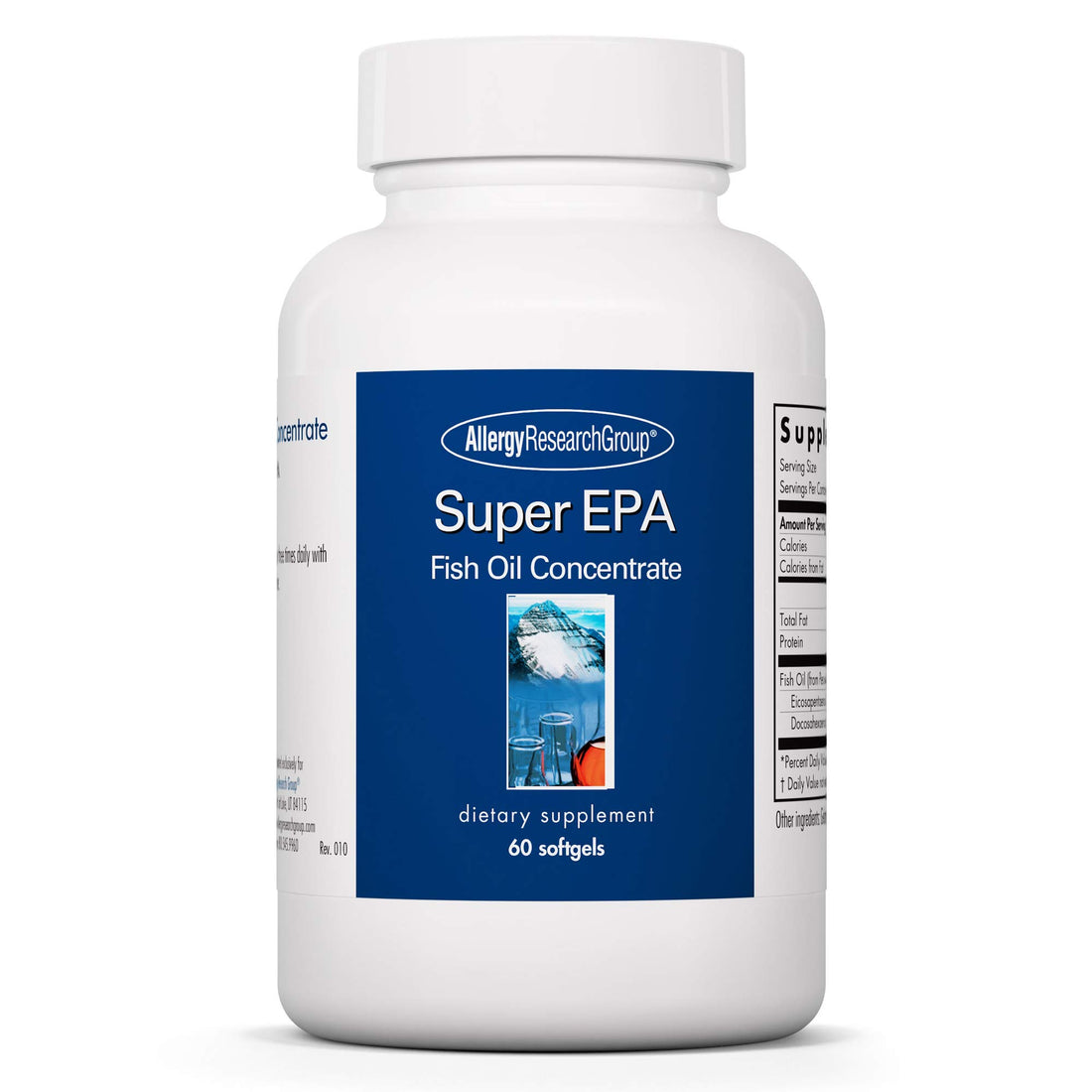Allergy Research Group Super EPA - Omega 3 Supplement, Fish Oil Concentrate, EPA, DHA, Omega 3 Fatty Acids, Sustainably-Sourced Anchovies - 60 Count