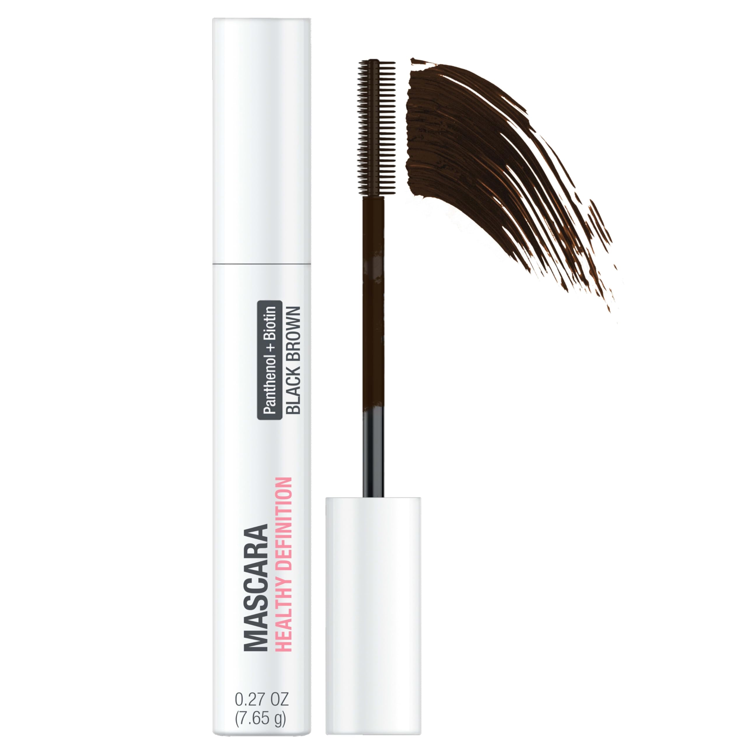 Neutrogena Healthy Definition Mascara, Eyelash Mascara Defines, Lifts, Curls, Lengthens & Volumizes Lashes, Dual-Sided Comb + Brush for Natural Application, Black Brown, 0.27 oz