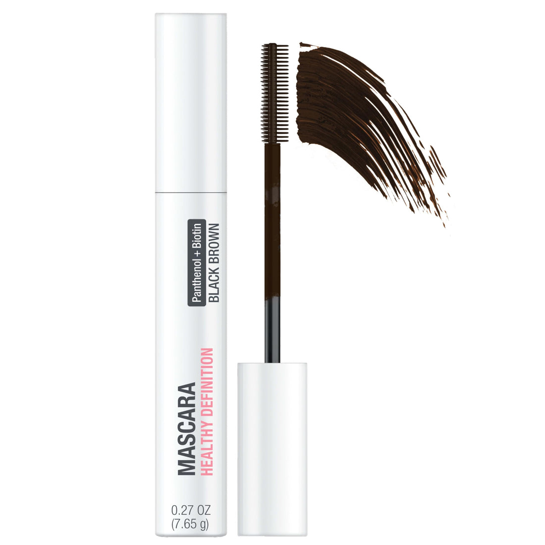 Neutrogena Healthy Definition Mascara, Eyelash Mascara Defines, Lifts, Curls, Lengthens & Volumizes Lashes, Dual-Sided Comb + Brush for Natural Application, Black Brown, 0.27 oz