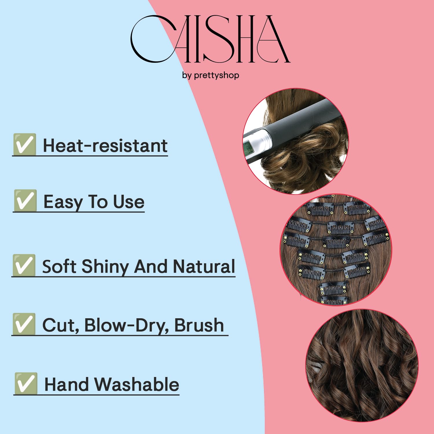 24 (60cm) dark blonde mix #27T613 CES4a-1 : PRETTYSHOP XXL Full Head Set 8 pcs 24 Clip In Hair Extensions Hairpiece Wavy Heat-Resisting dark blonde mix #27T613 CES4a-1